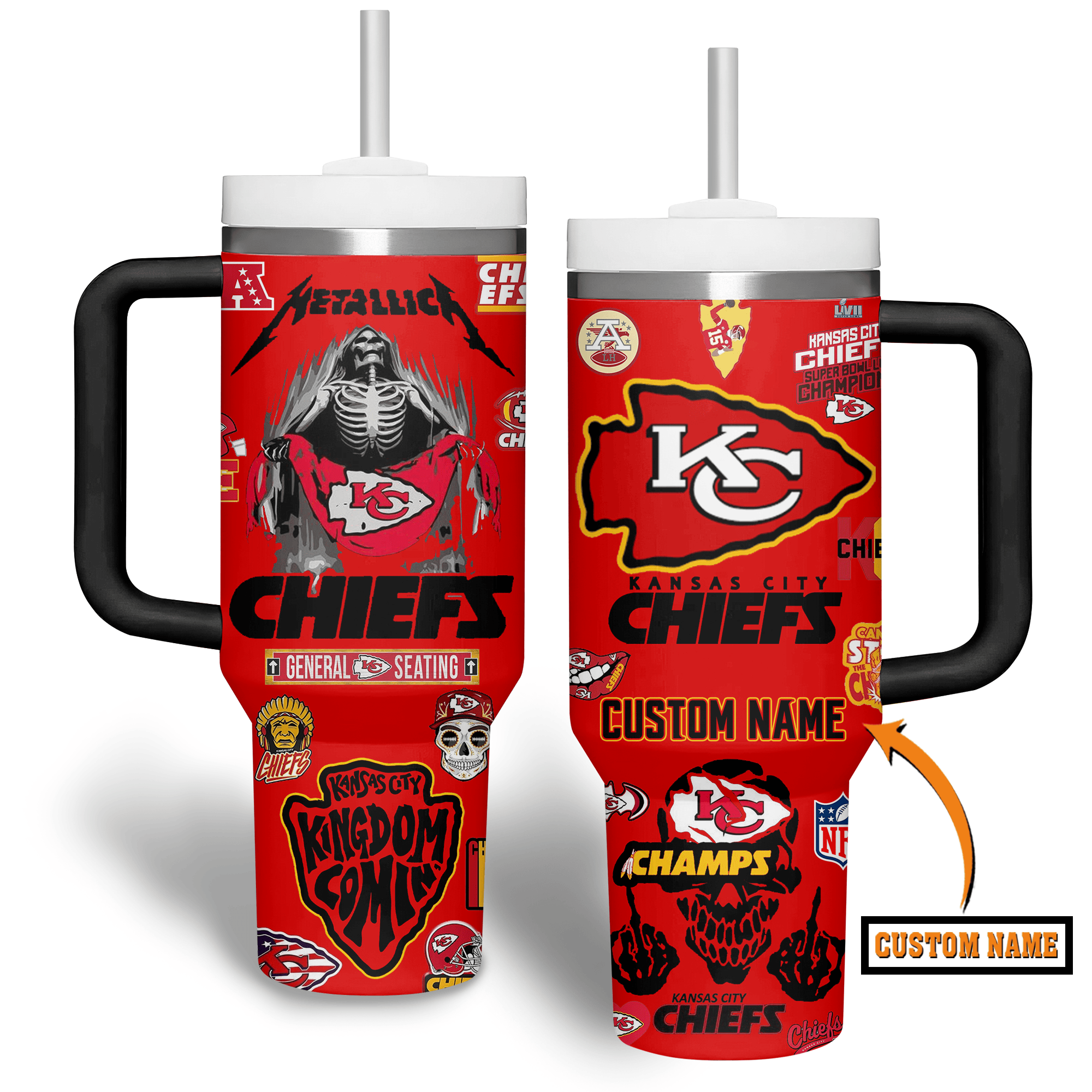 Kansas City Chiefs NFL Custom Stanley Cup 40 oz 30 oz Tumbler With HandleTVC2301510