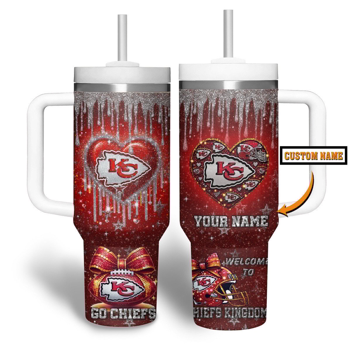 Kansas City Chiefs NFL Custom Stanley Cup 40 oz 30 oz Tumbler With HandleTVC2301513