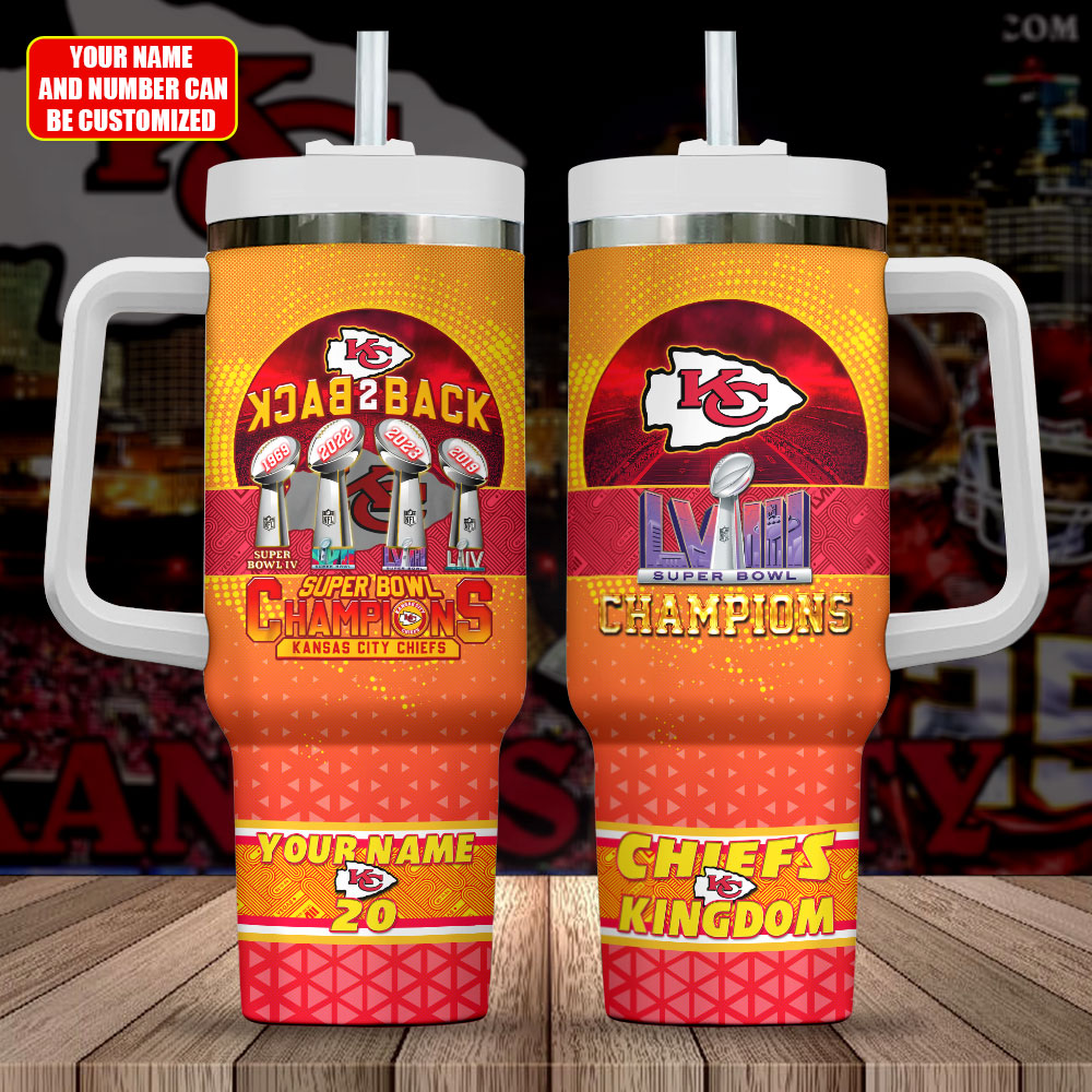 Kansas City Chiefs NFL Custom Stanley Cup 40 oz 30 oz Tumbler With HandleTVC2301717