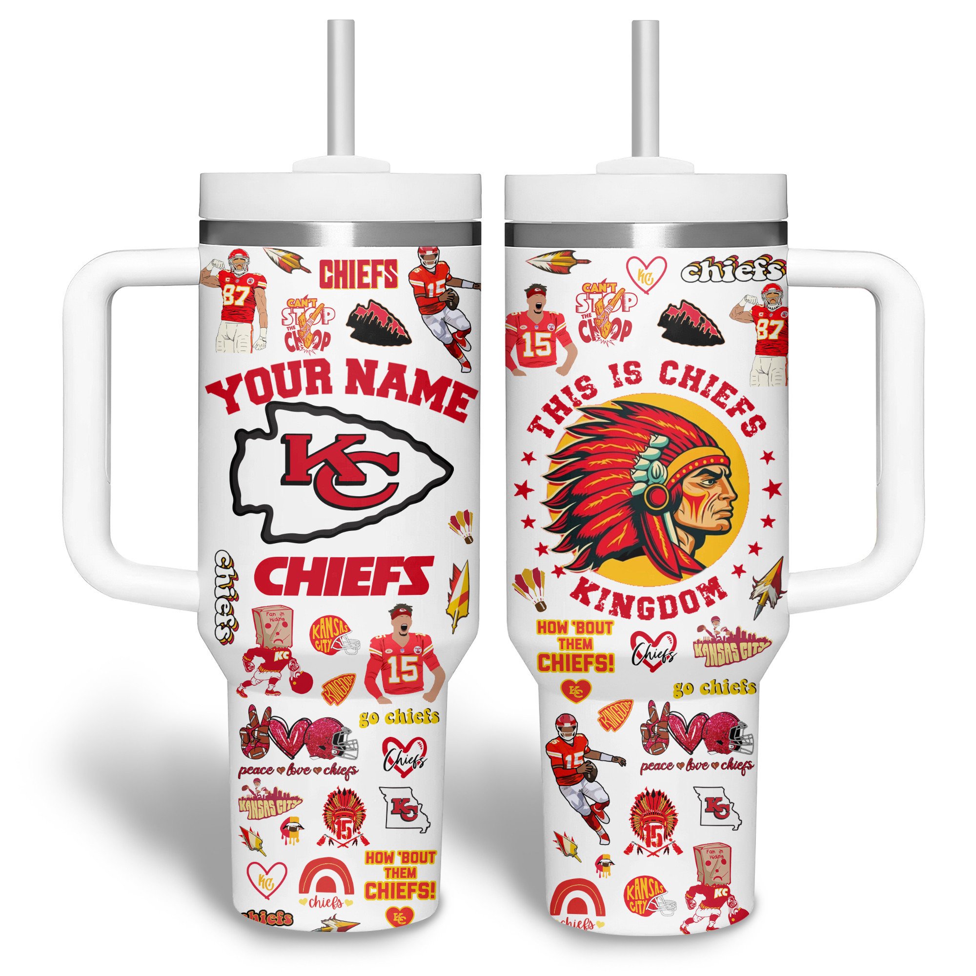 Kansas City Chiefs NFL Custom Stanley Cup 40 oz 30 oz Tumbler With HandleTVC2301738
