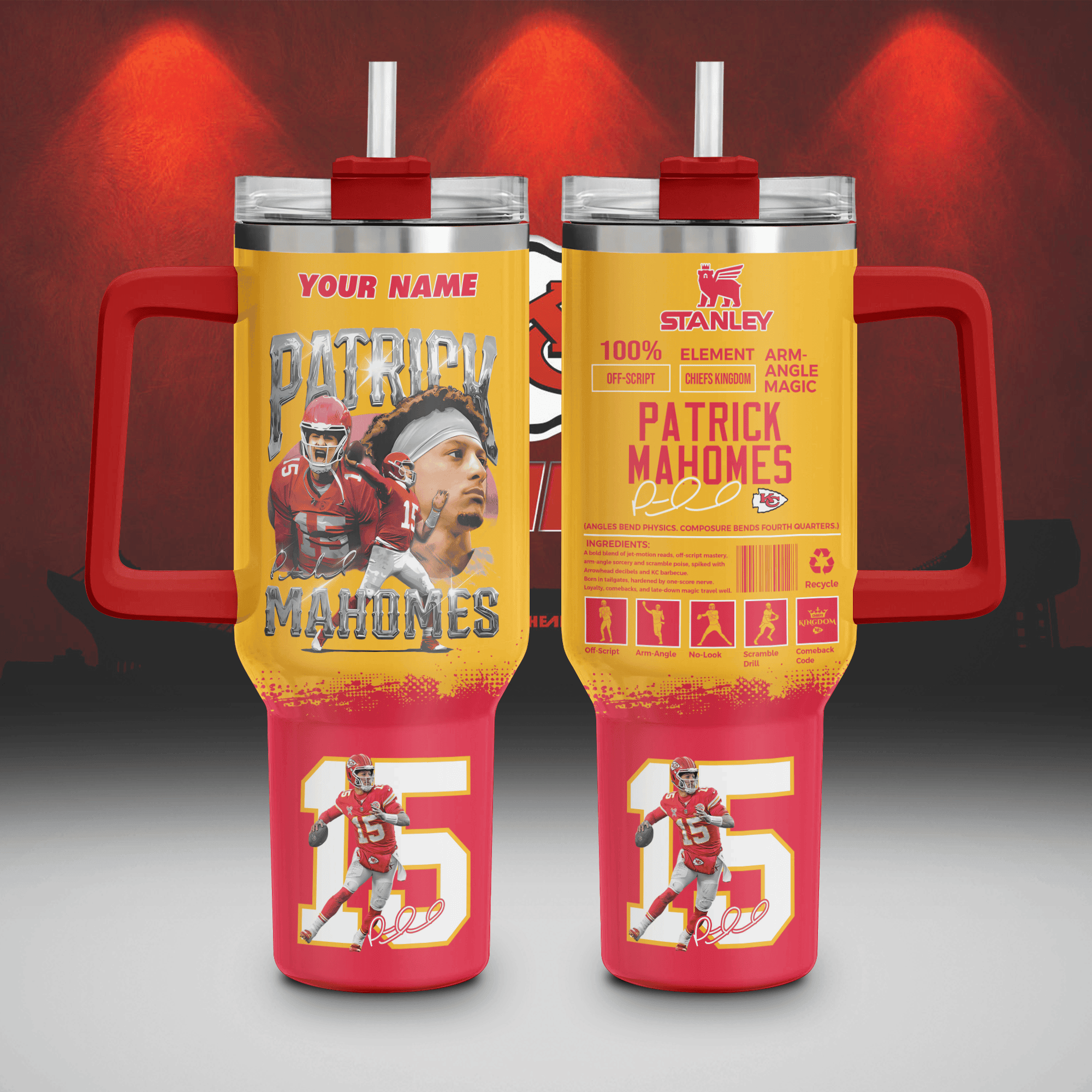 Kansas City Chiefs NFL Custom Stanley Cup 40 oz 30 oz Tumbler With HandleTVC230198