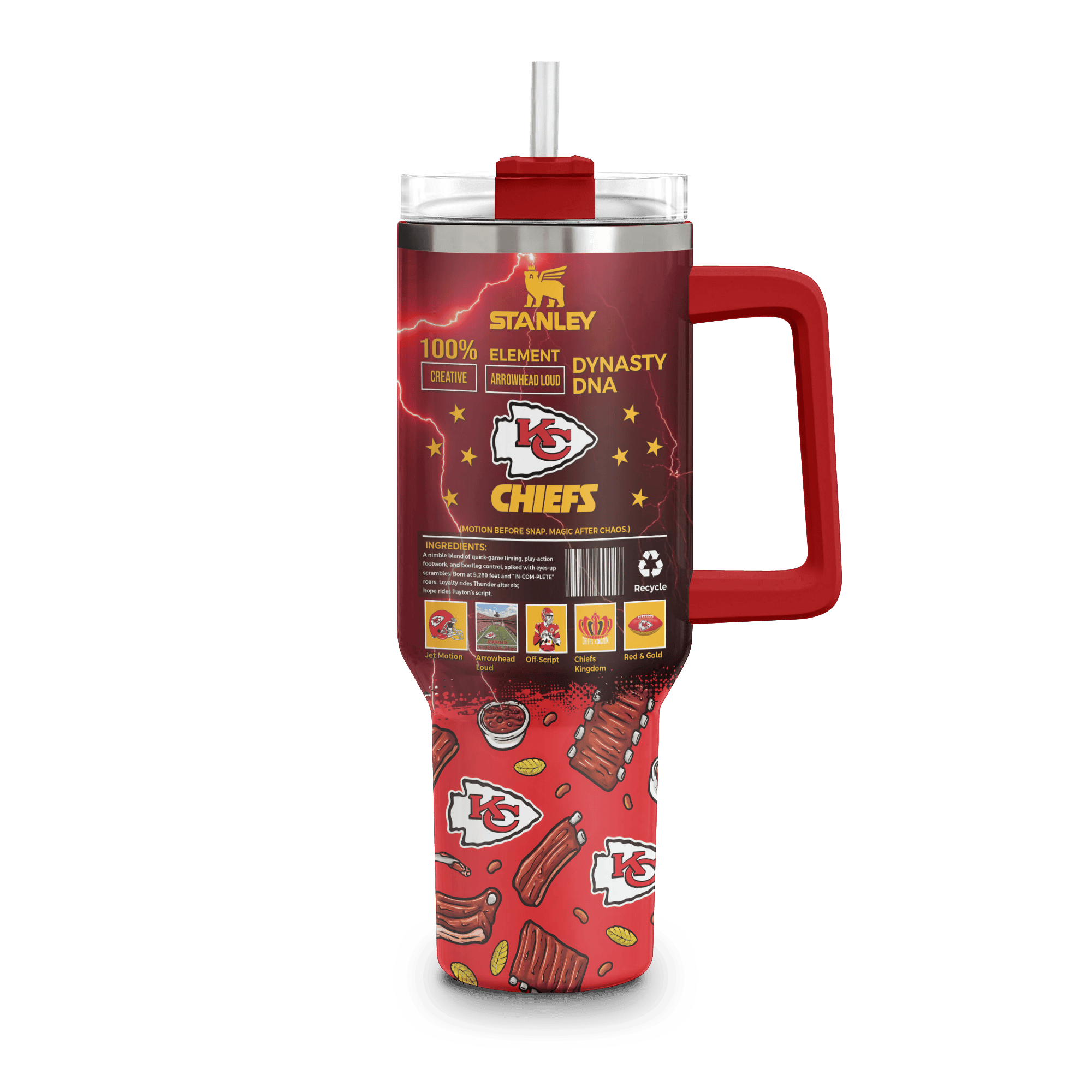 Kansas City Chiefs NFL Custom Stanley Cup 40 oz 30 oz Tumbler With HandleTVC230198 - Image 2