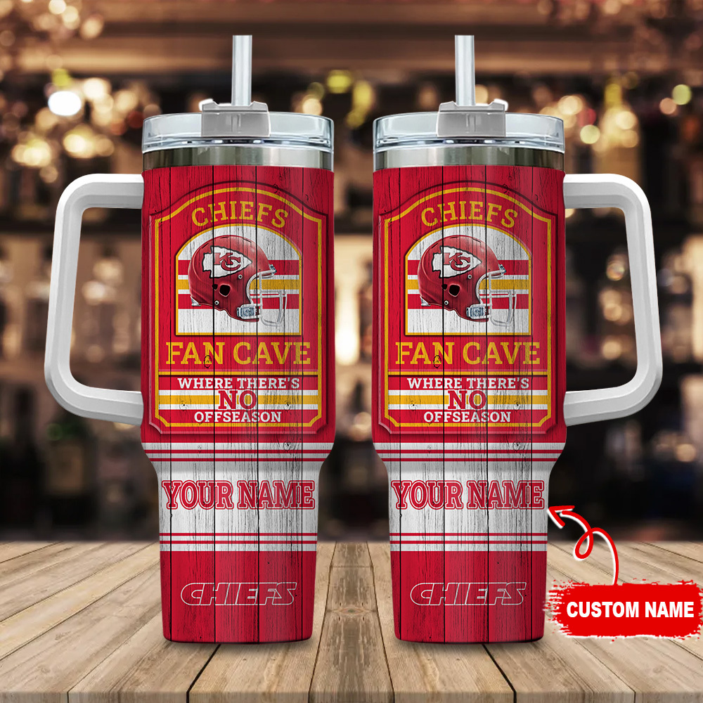 Kansas City Chiefs NFL Fan Cave Custom Stanley Cup 40 oz 30 oz Tumbler With HandleTVC230176