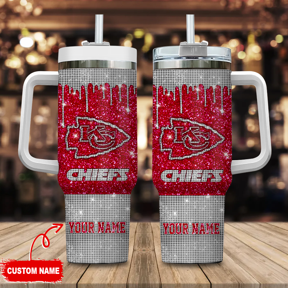 Kansas City Chiefs NFL Glitter Custom Stanley Cup 40 oz 30 oz Tumbler With HandleTVC2301114