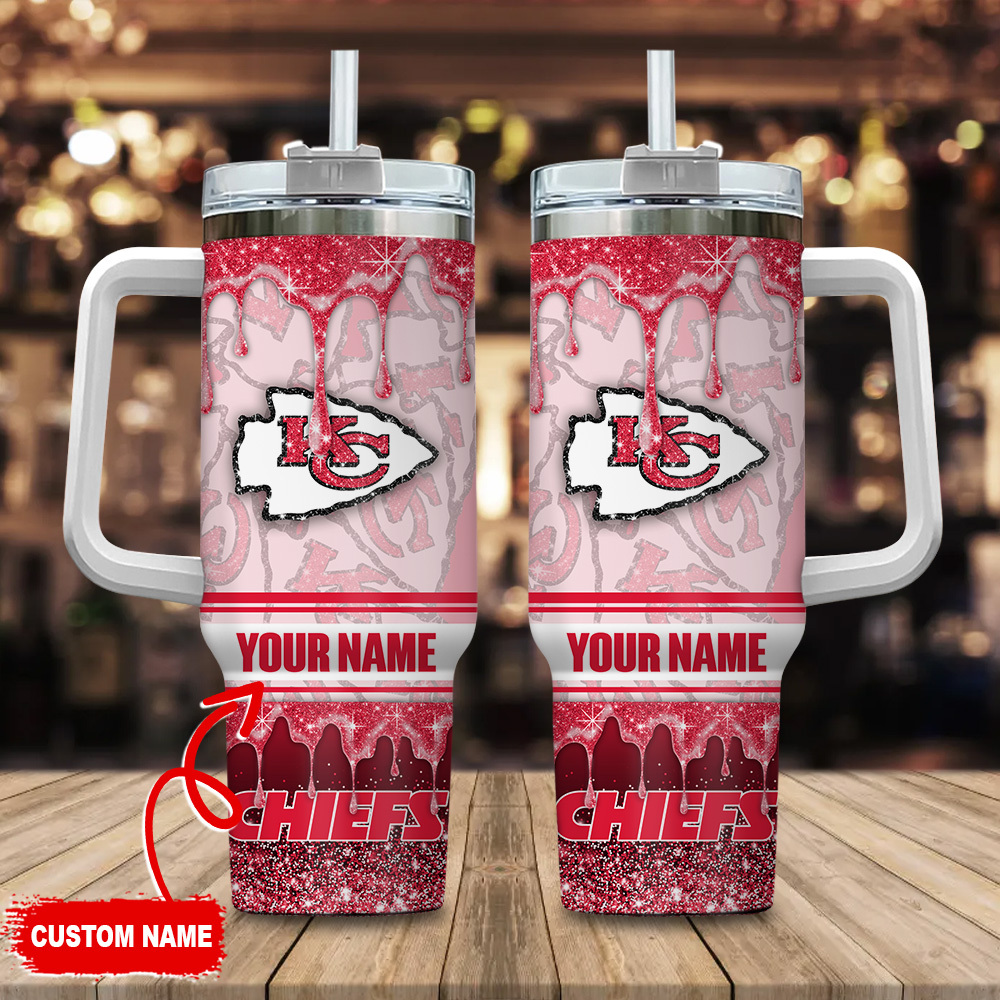 Kansas City Chiefs NFL Glitter Custom Stanley Cup 40 oz 30 oz Tumbler With HandleTVC230143