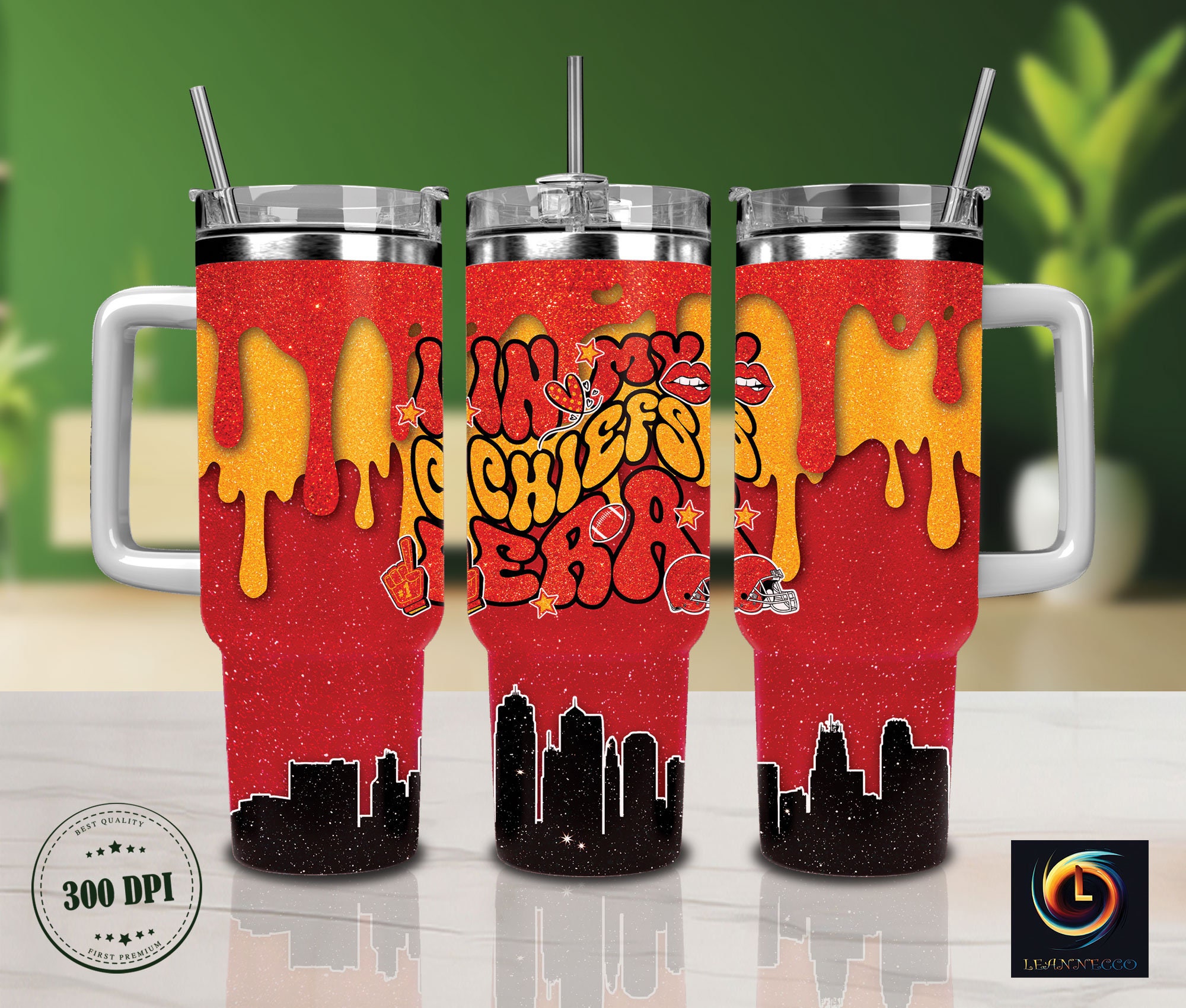 Kansas City Chiefs NFL Glitter Custom Stanley Cup 40 oz 30 oz Tumbler With HandleTVC2301987