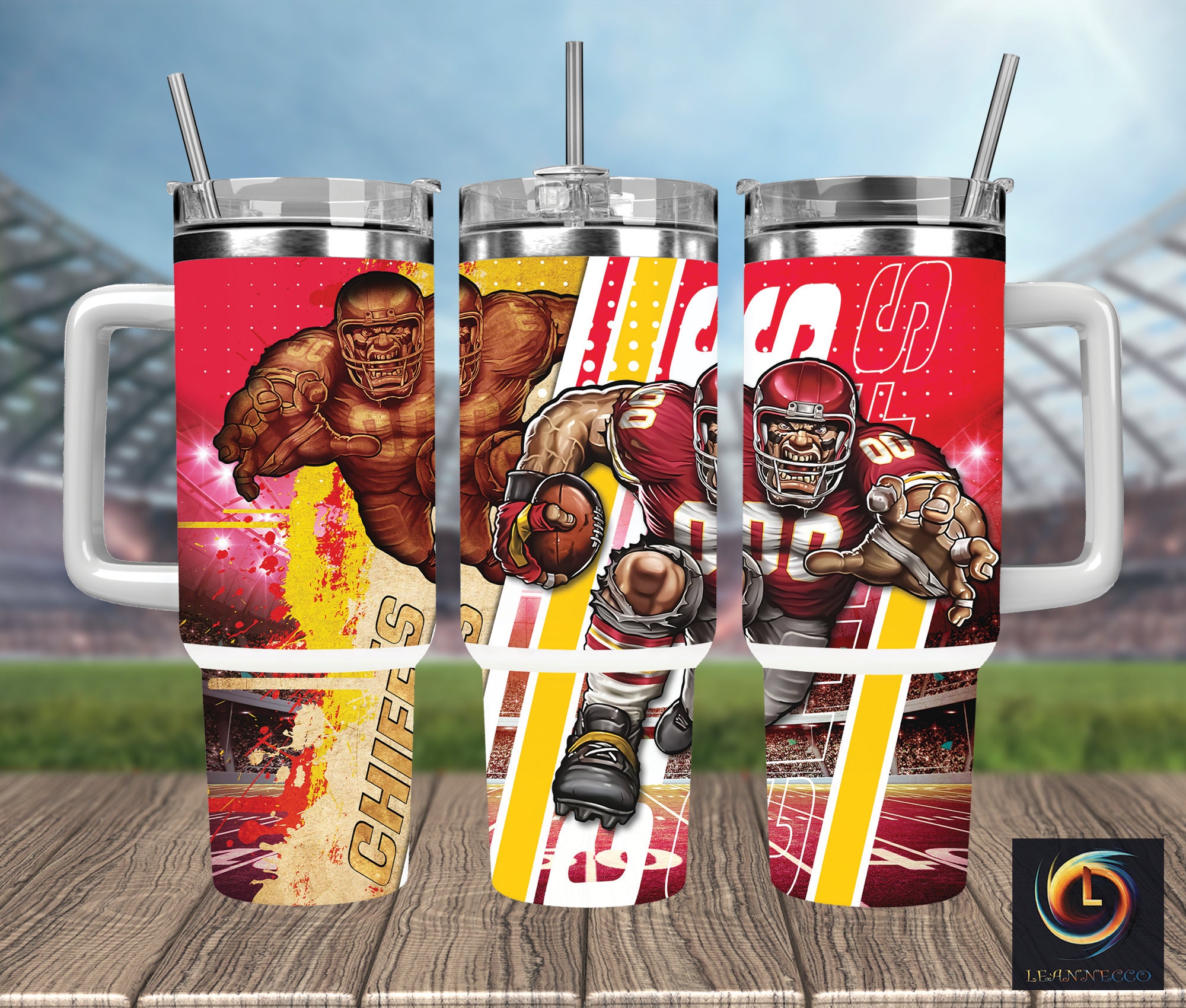 Kansas City Chiefs NFL Mascot Custom Stanley Cup 40 oz 30 oz Tumbler With HandleTVC230100