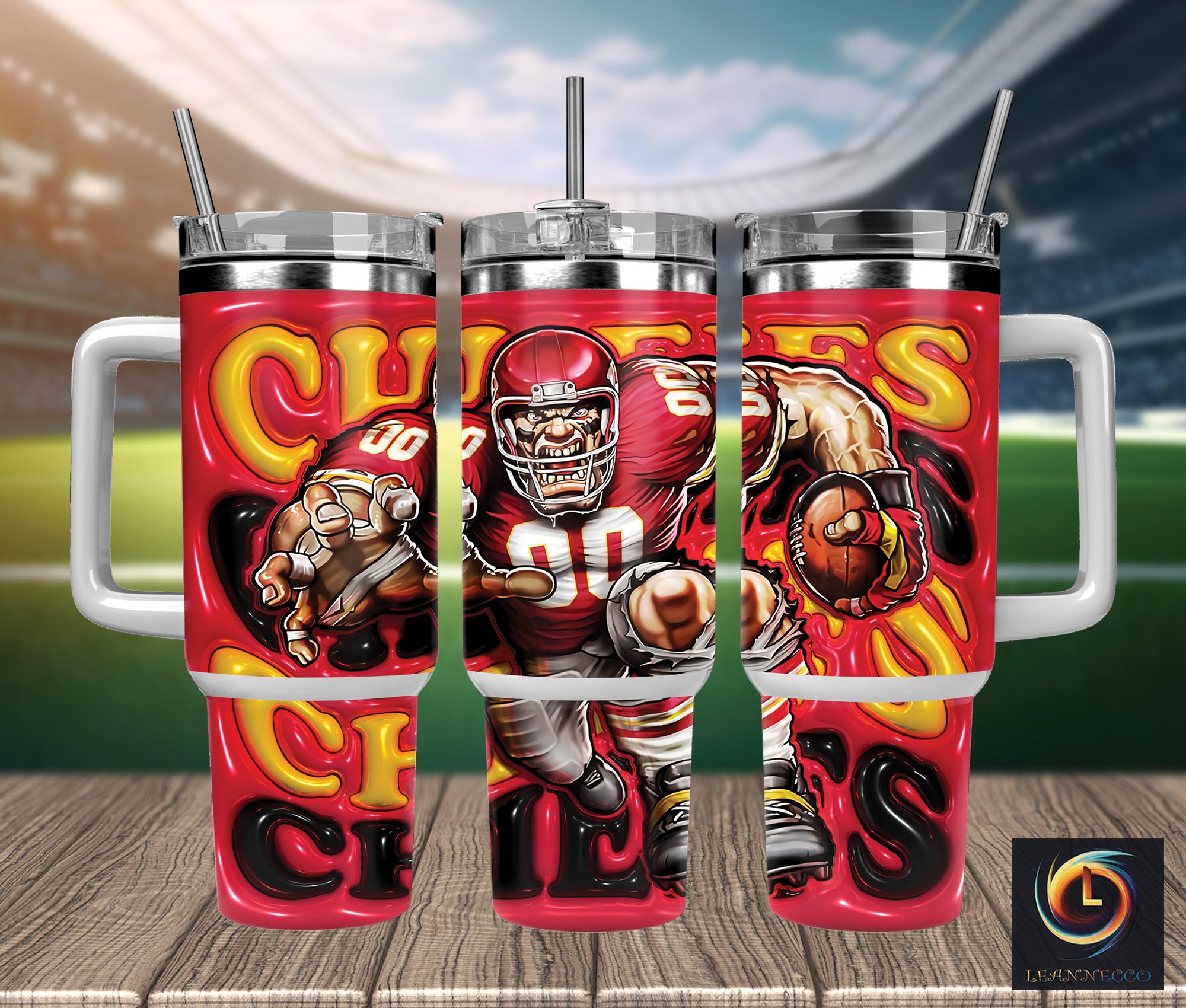 Kansas City Chiefs NFL Mascot Custom Stanley Cup 40 oz 30 oz Tumbler With HandleTVC2301992