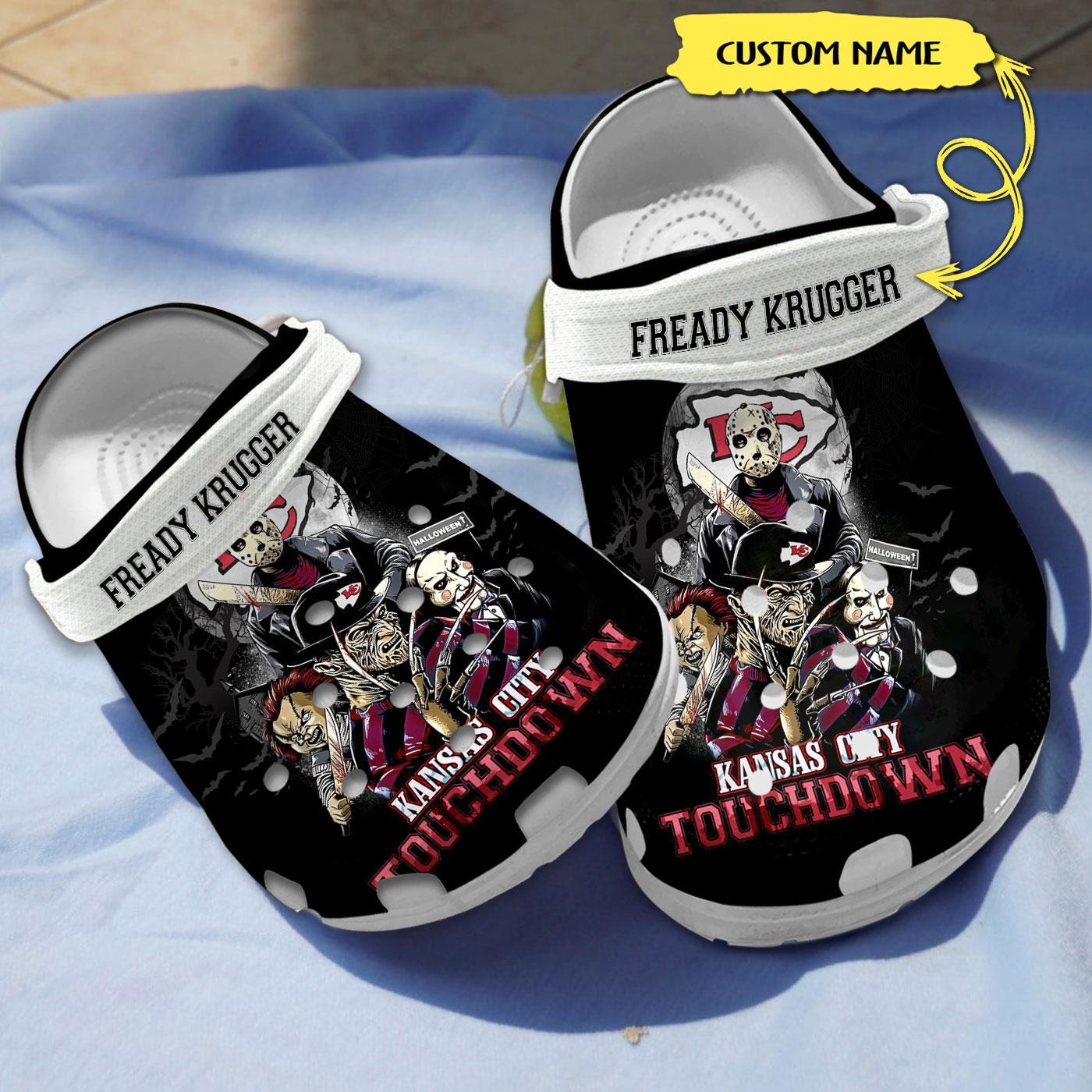 Kansas City Chiefs NFL Sport Crocs Crocband Clogs Shoes Comfortable For Men Women and Kids