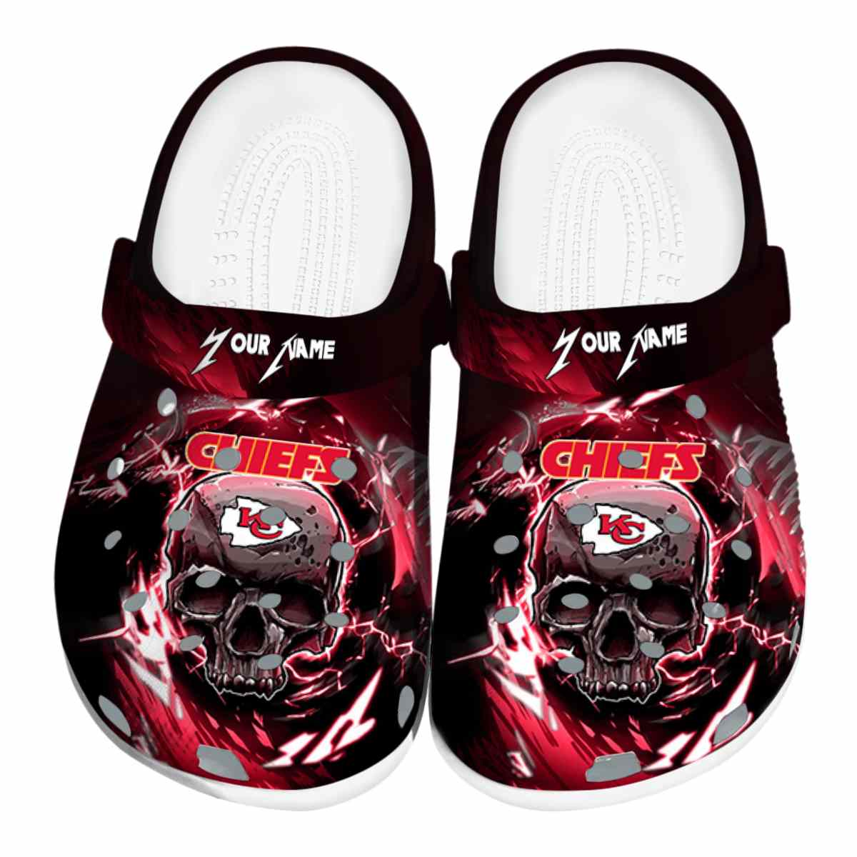 Kansas City Chiefs NFL Sport Crocs Crocband Clogs Shoes Comfortable For Men Women and Kids