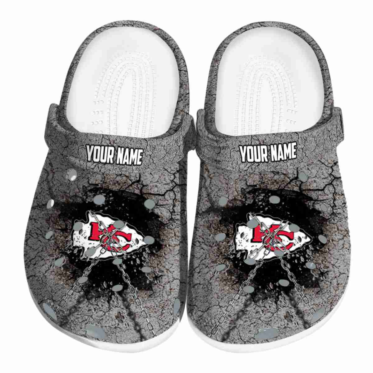 Kansas City Chiefs NFL Sport Crocs Crocband Clogs Shoes Comfortable For Men Women and Kids