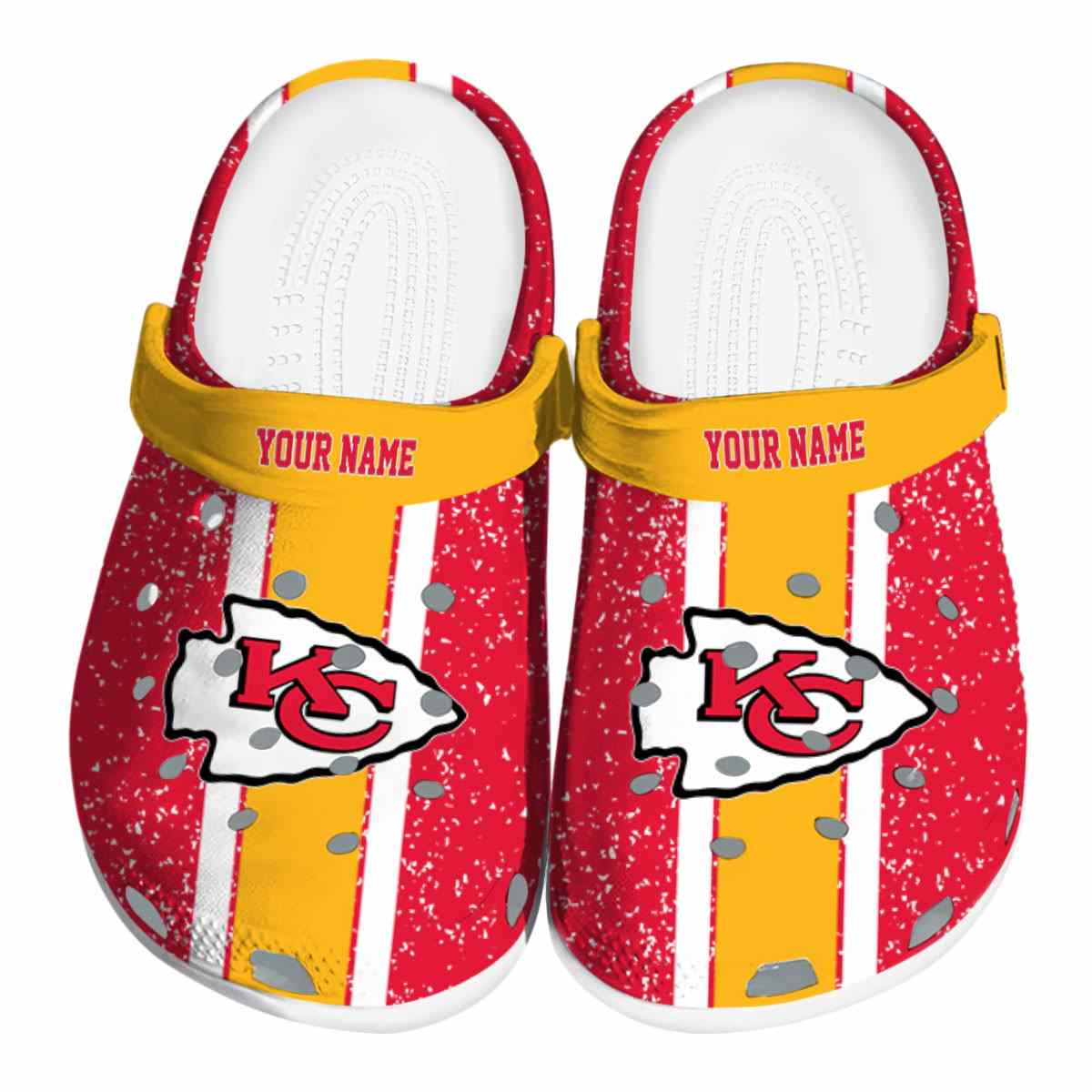 Kansas City Chiefs NFL Sport Crocs Crocband Clogs Shoes Comfortable For Men Women and Kids