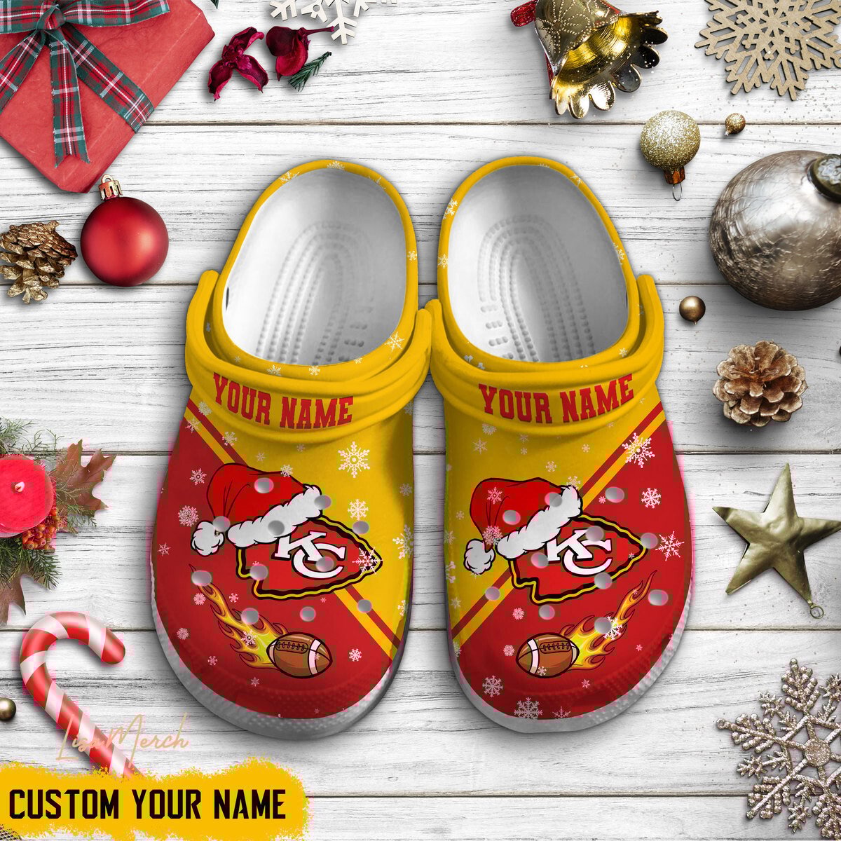 Kansas City Chiefs NFL Sport Crocs Crocband Clogs Shoes Comfortable For Men Women and Kids