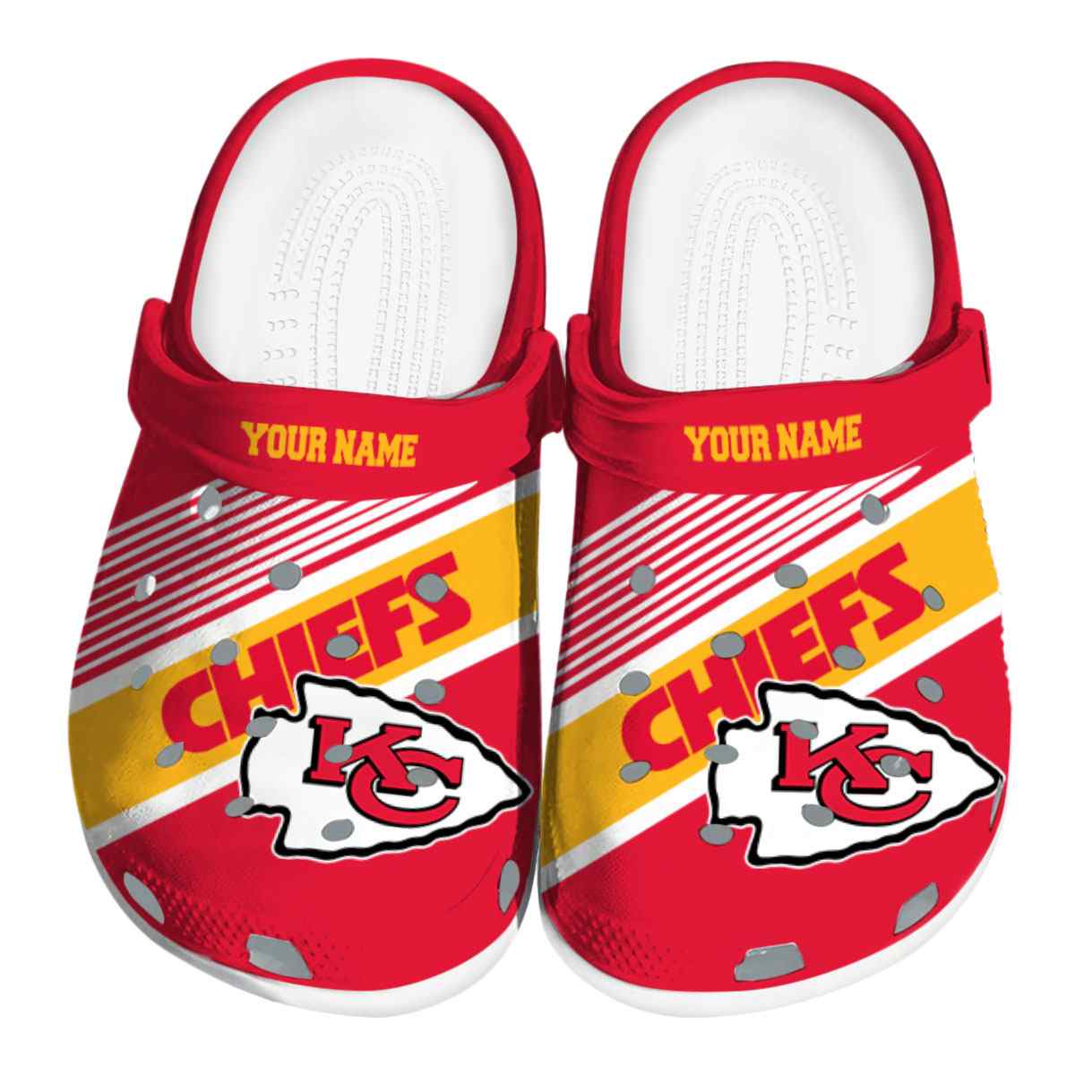 Kansas City Chiefs NFL Sport Crocs Crocband Clogs Shoes Comfortable For Men Women and Kids