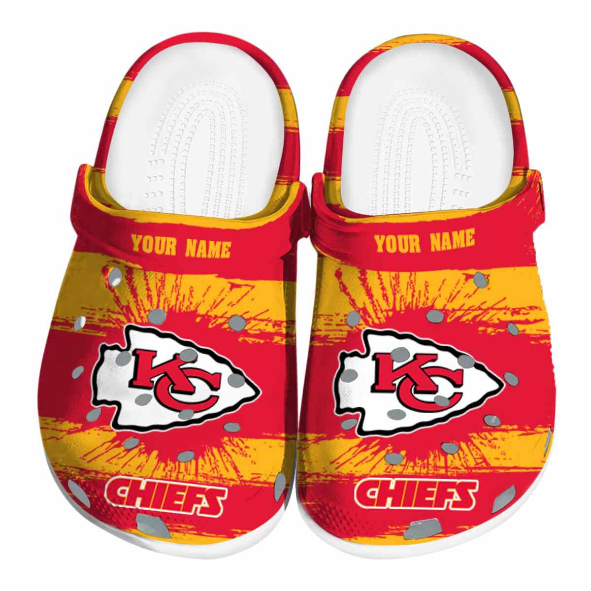 Kansas City Chiefs NFL Sport Crocs Crocband Clogs Shoes Comfortable For Men Women and Kids
