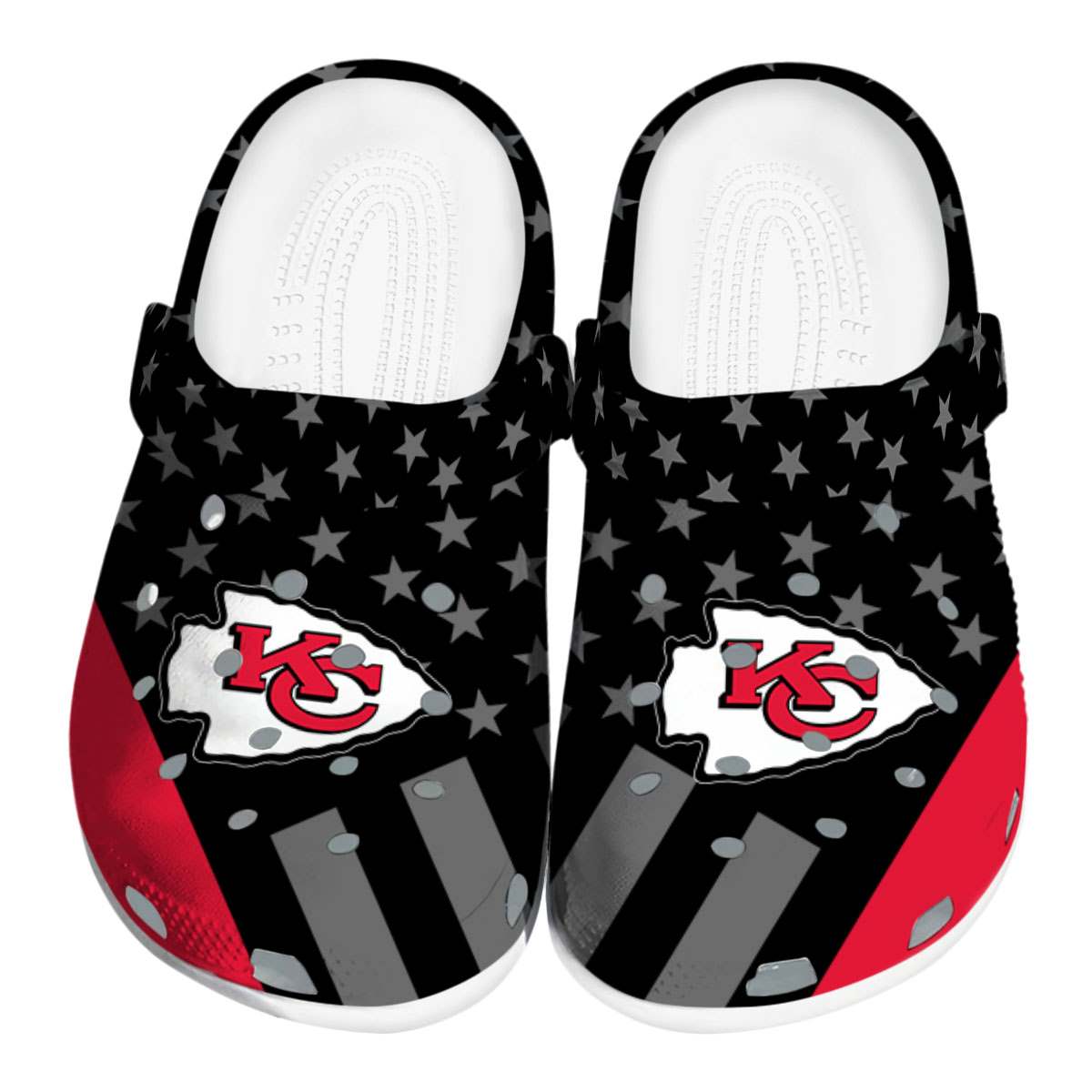 Kansas City Chiefs NFL Sport Crocs Crocband Clogs Shoes Comfortable For Men Women and Kids