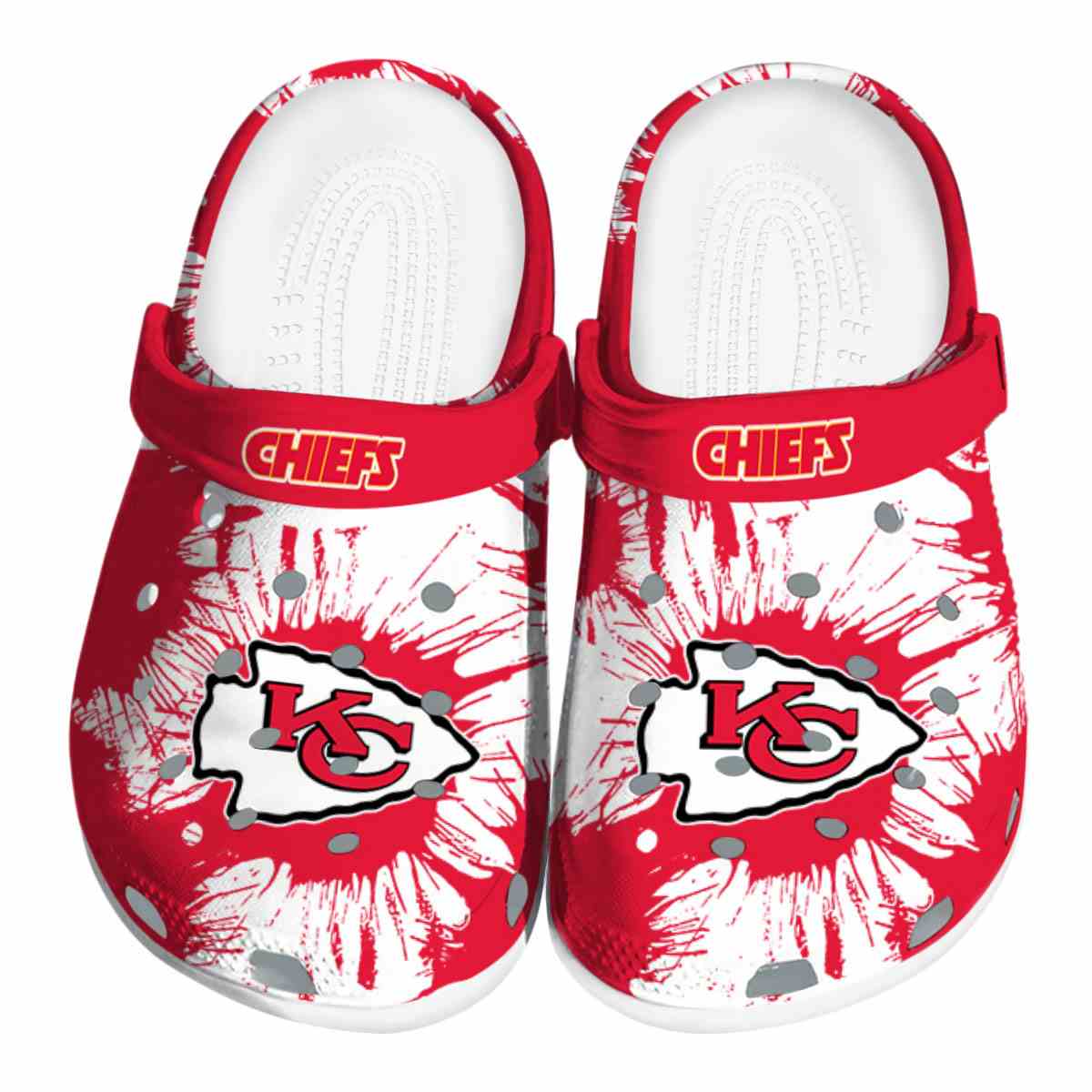 Kansas City Chiefs NFL Sport Crocs Crocband Clogs Shoes Comfortable For Men Women and Kids