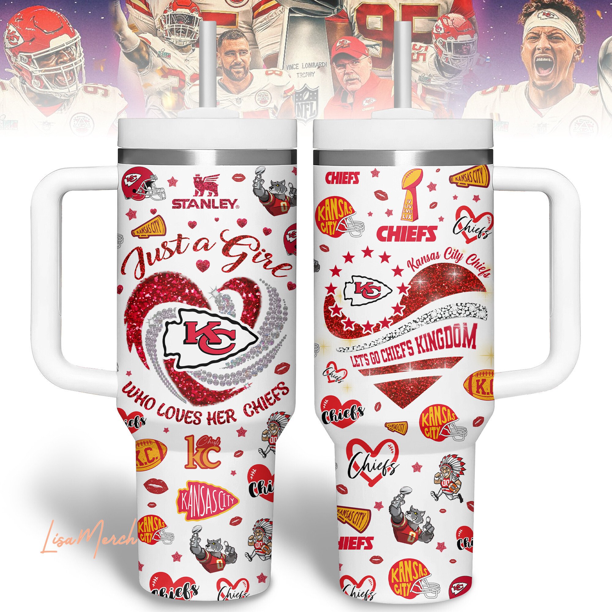 Kansas City Chiefs NFL Sports Custom Stanley Cup 40 oz 30 oz Tumbler With HandleTVC2301309