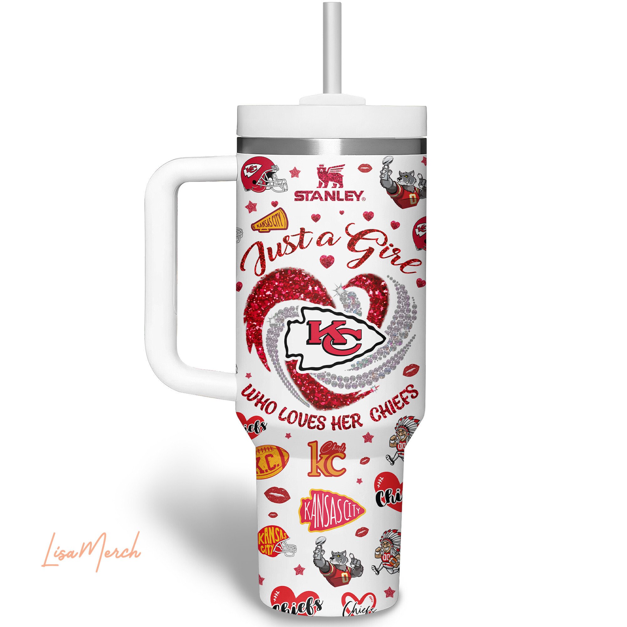 Kansas City Chiefs NFL Sports Custom Stanley Cup 40 oz 30 oz Tumbler With HandleTVC2301309 - Image 2