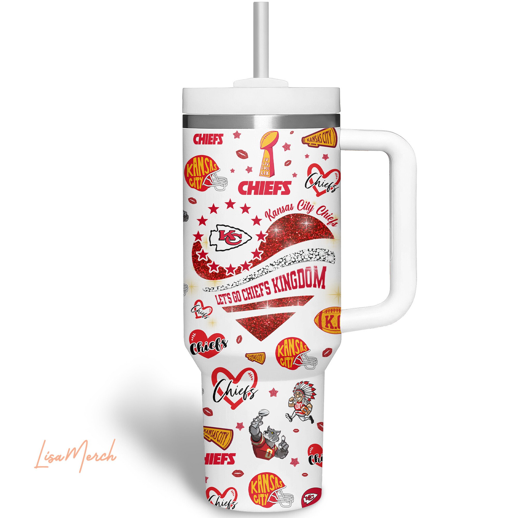 Kansas City Chiefs NFL Sports Custom Stanley Cup 40 oz 30 oz Tumbler With HandleTVC2301309 - Image 3