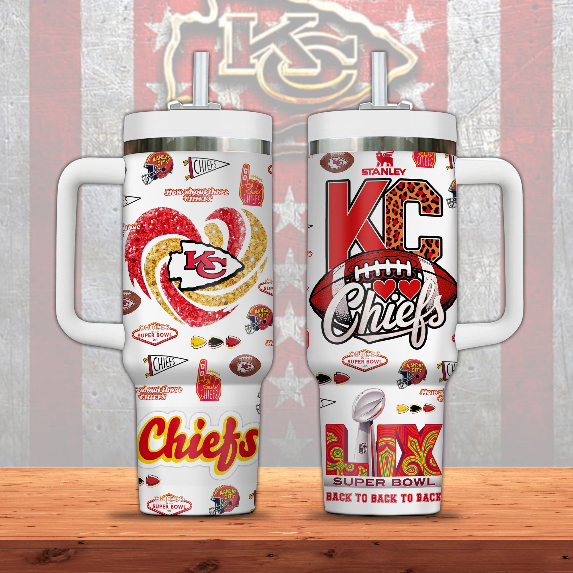 Kansas City Chiefs NFL Sports Custom Stanley Cup 40 oz 30 oz Tumbler With HandleTVC2301317