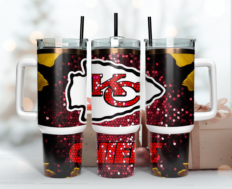 Kansas City Chiefs NFL Stained Glass Effect Custom Stanley Cup 40 oz 30 oz Tumbler With HandleTVC2301141
