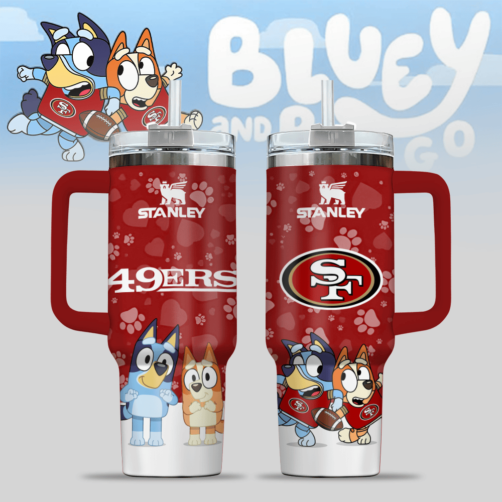 Kansas City Chiefs NFL x Bluey Custom Stanley Cup 40 oz 30 oz Tumbler With HandleTVC2301123