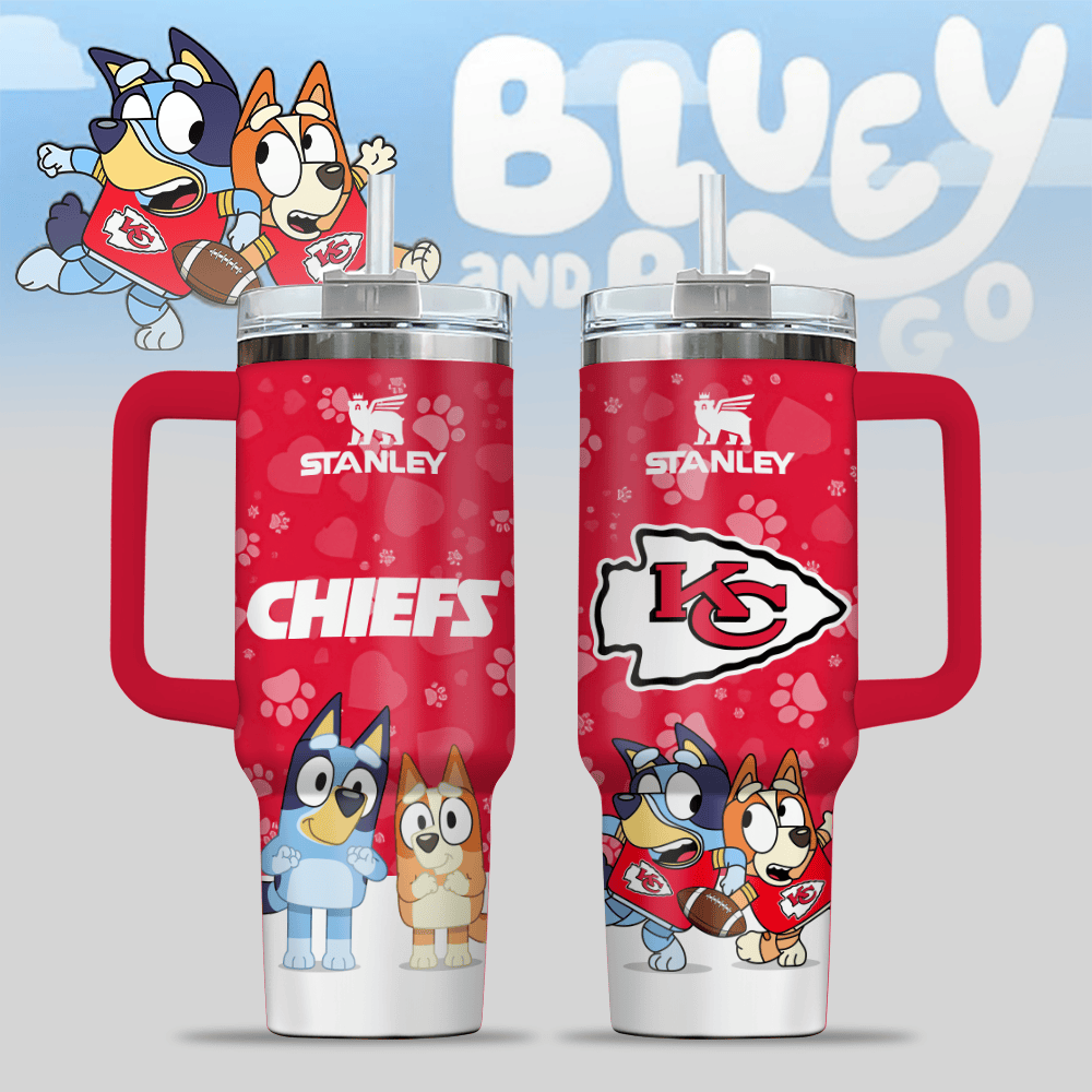 Kansas City Chiefs NFL x Bluey Custom Stanley Cup 40 oz 30 oz Tumbler With HandleTVC2301123