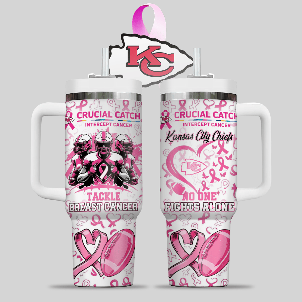 Kansas City Chiefs NFL x Breast Cancer Awareness Custom Stanley Cup 40 oz 30 oz Tumbler With HandleTVC2301124