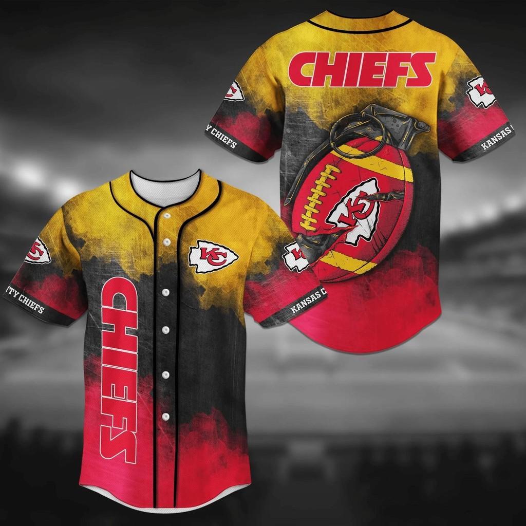 Kansas City Chiefs NLF Baseball Jersey Shirt