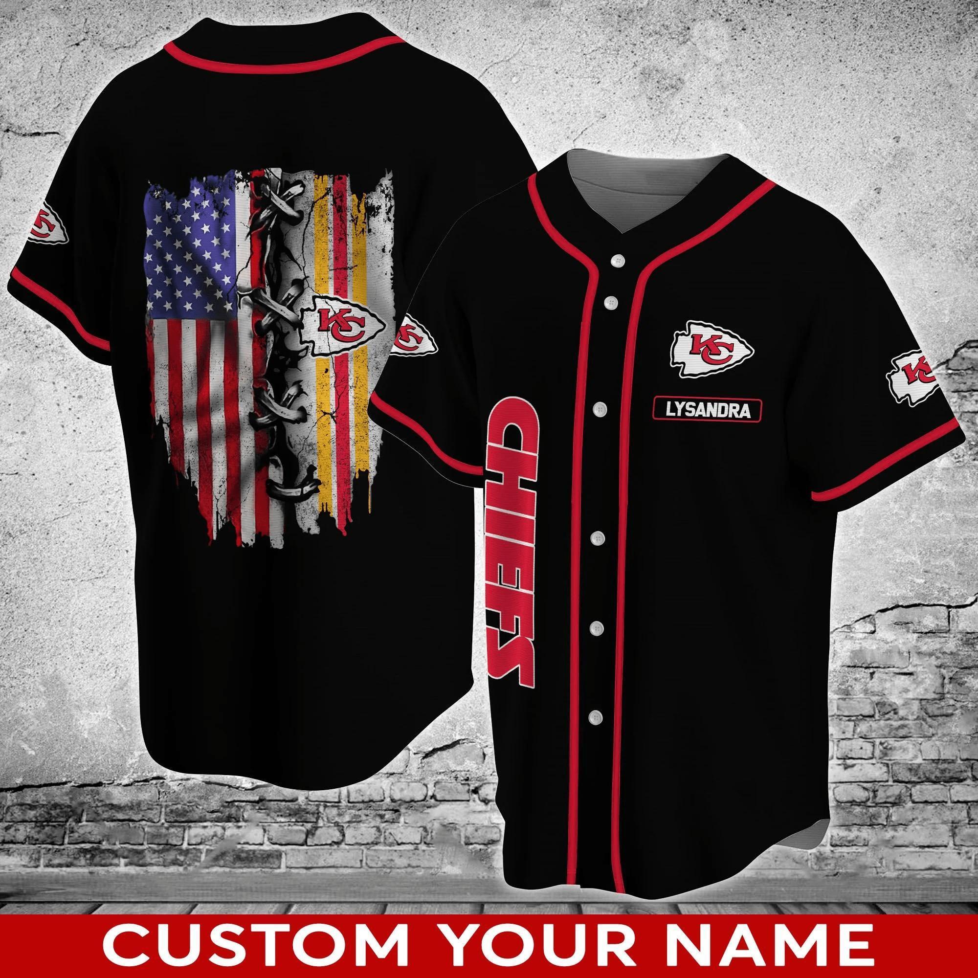 Kansas City Chiefs NLF Personalized Baseball Jersey Shirt