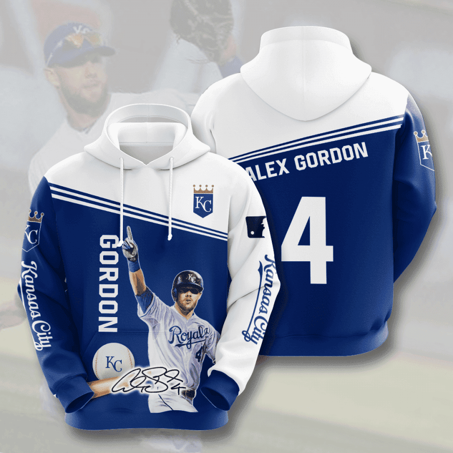 Kansas City Royals Alex Gordon 3D All Over Print Hoodie, Zip Hoodie