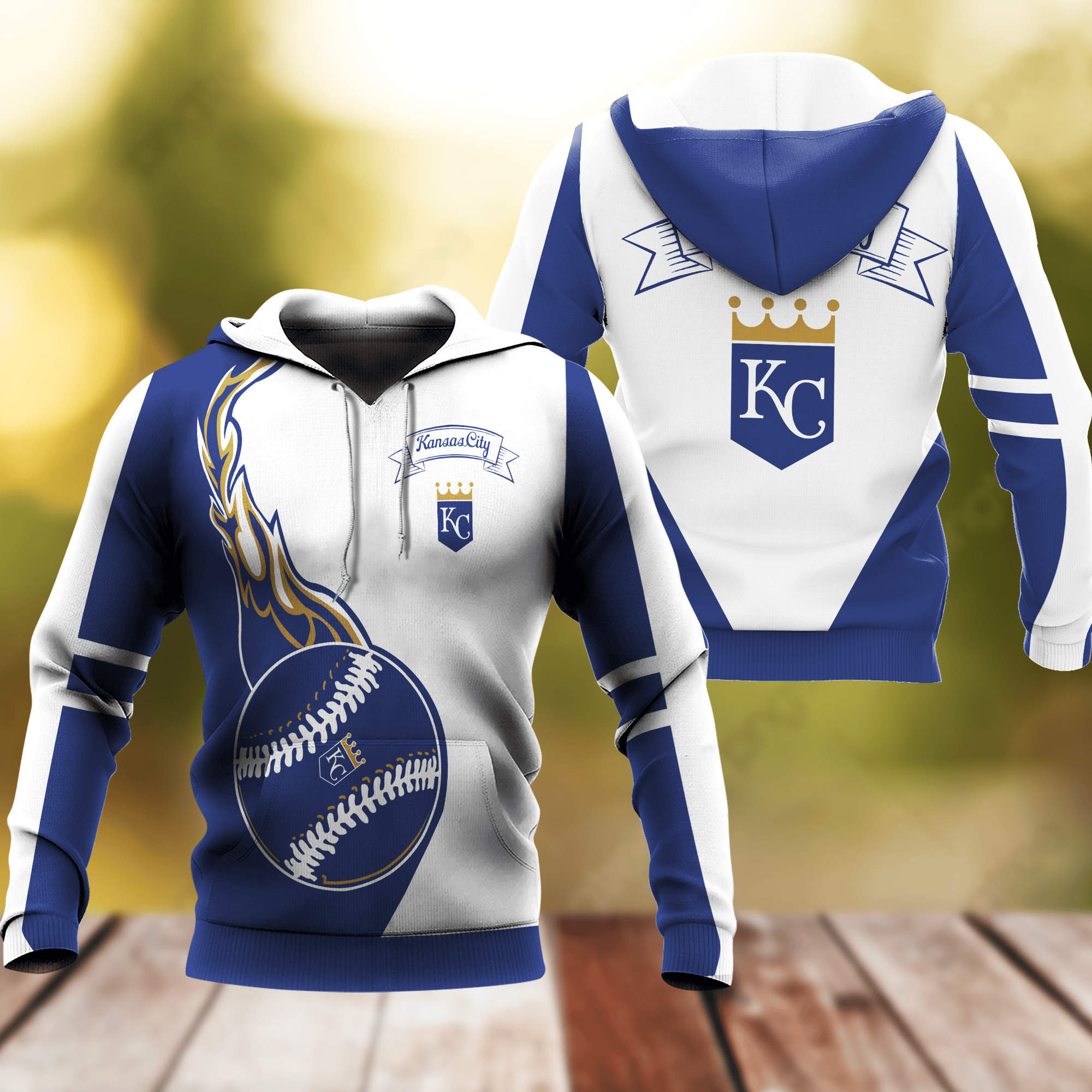 Kansas City Royals Logo 3D All Over Print Hoodie, Zip Hoodie