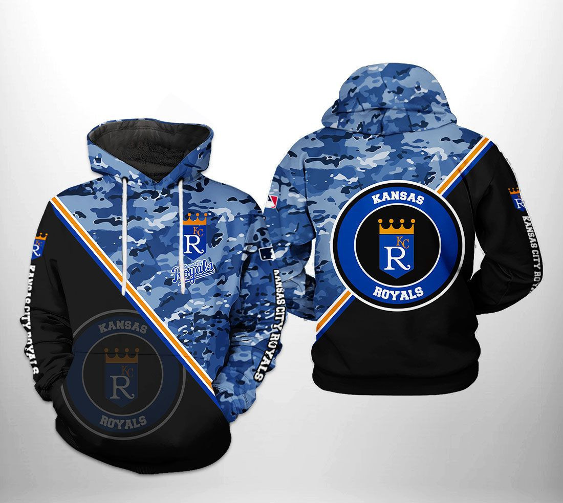 Kansas City Royals MLB Camo Team 3D All Over Print Hoodie, Zip Hoodie