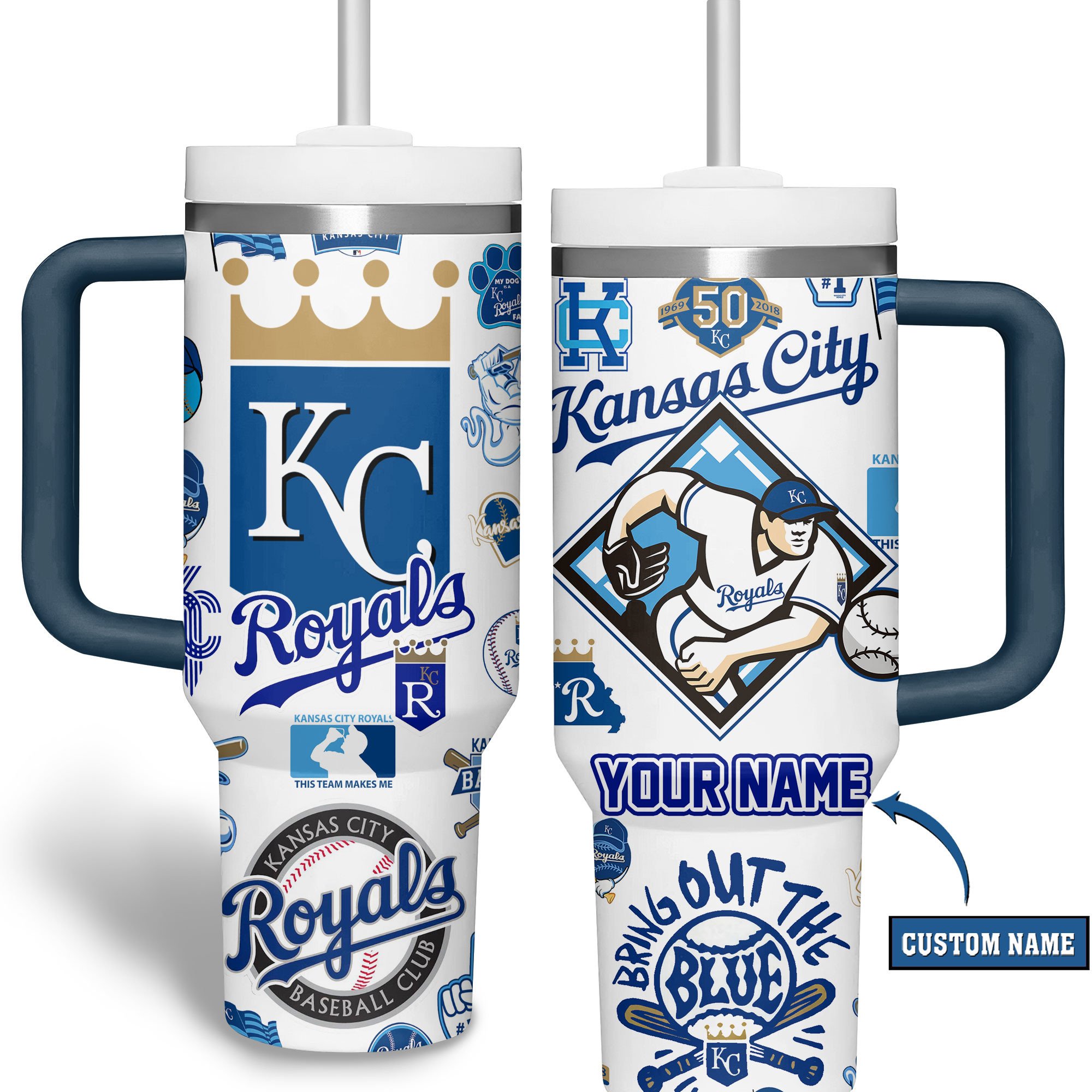 Kansas City Royals MLB Custom Stanley Cup 40 oz 30 oz Tumbler With HandleTVC2301510