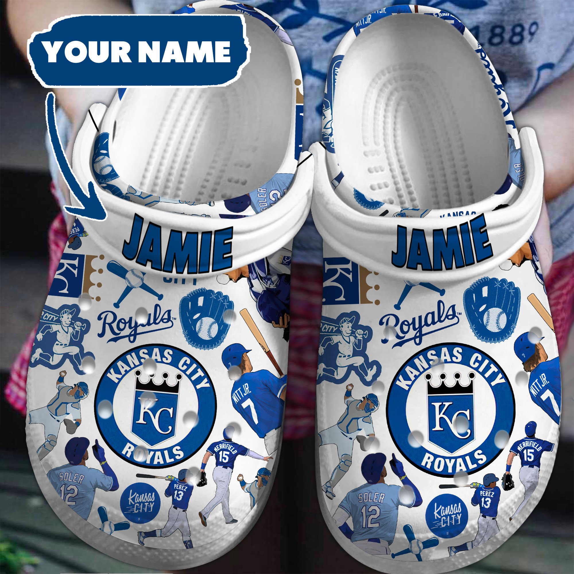 Kansas City Royals MLB Sport Crocs Clogs Crocband Shoes Comfortable For Men Women and Kids