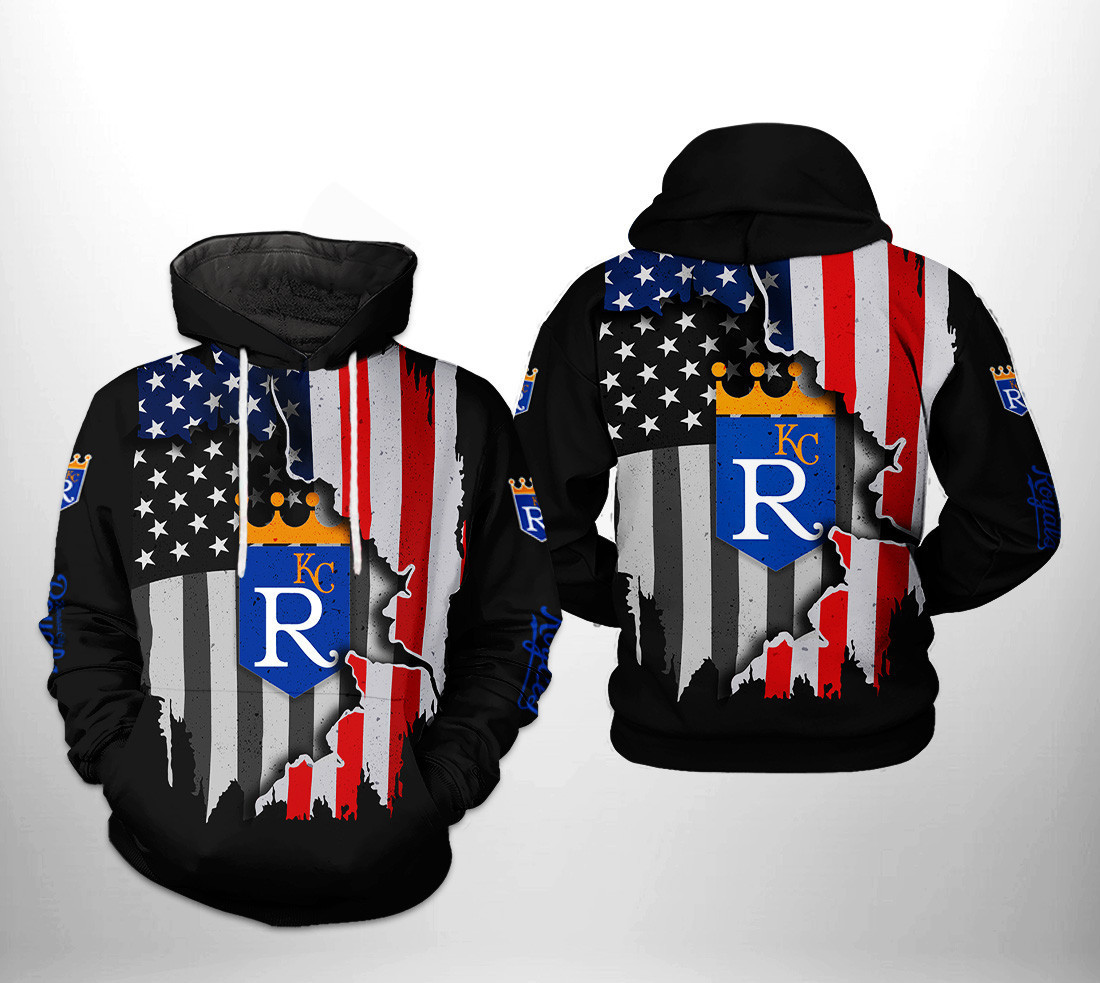 Kansas City Royals MLB US Flag 3D All Over Print Hoodie, Zip Hoodie