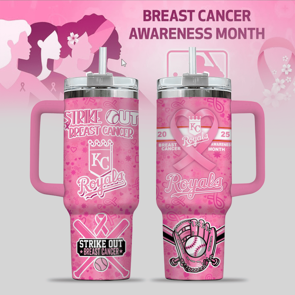 Kansas City Royals MLB x Breast Cancer Awareness Custom Stanley Cup 40 oz 30 oz Tumbler With HandleTVC2301125