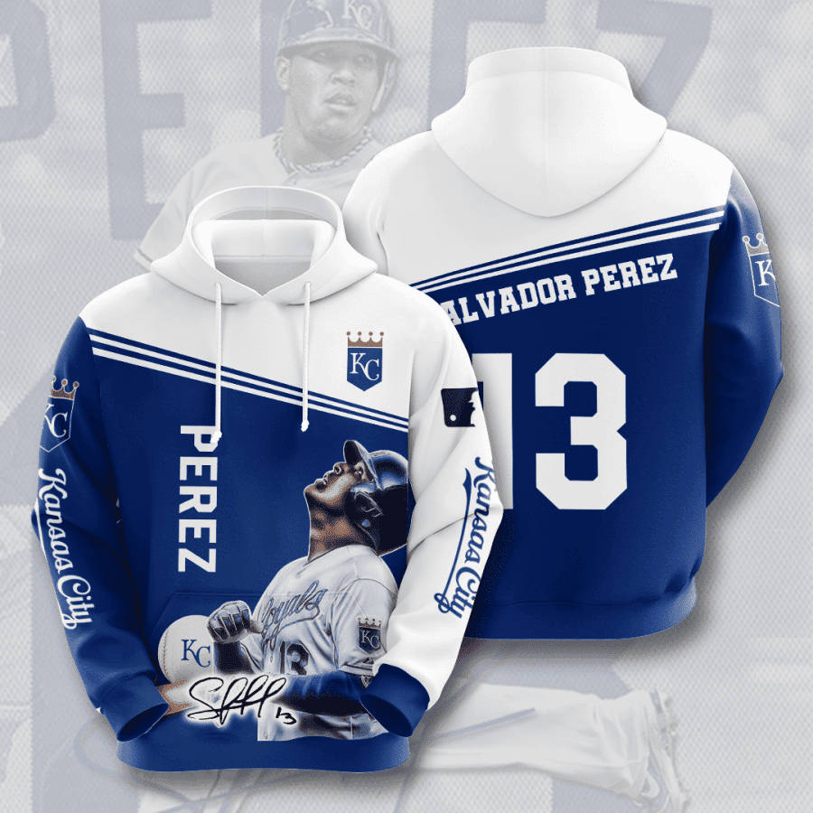 Kansas City Royals Salvador Perez 3D All Over Print Hoodie, Zip Hoodie