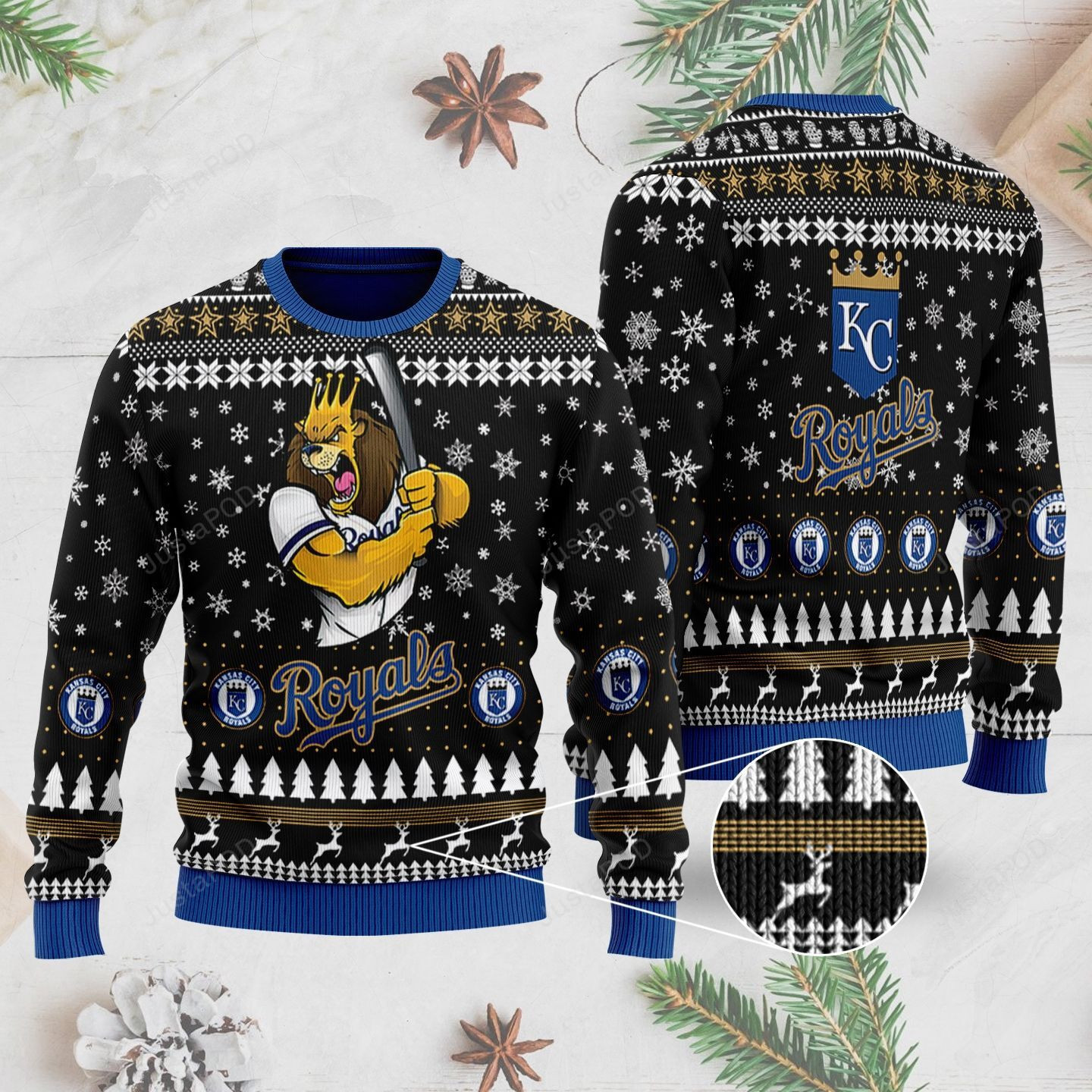 Kansas City Royals Ugly Christmas Sweater Adult 3D Funny Matching for family
