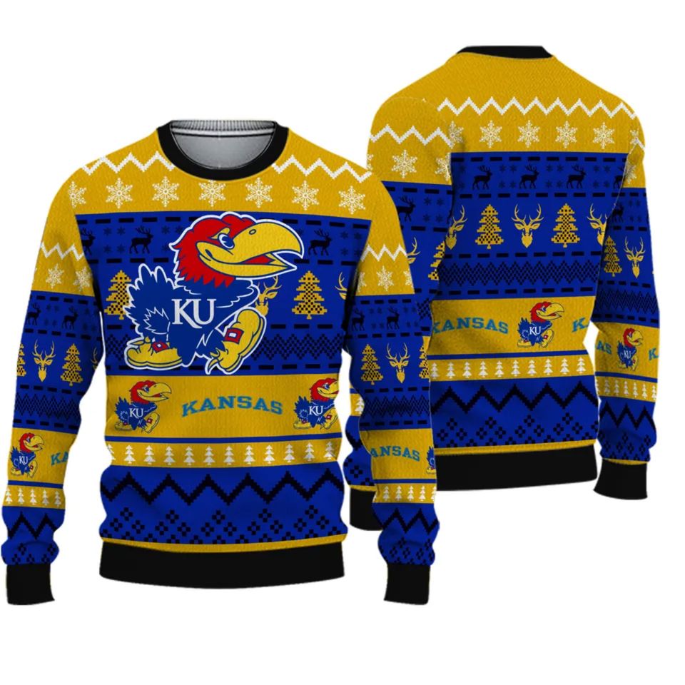 Kansas Football Ugly Sweater 3D Sweater