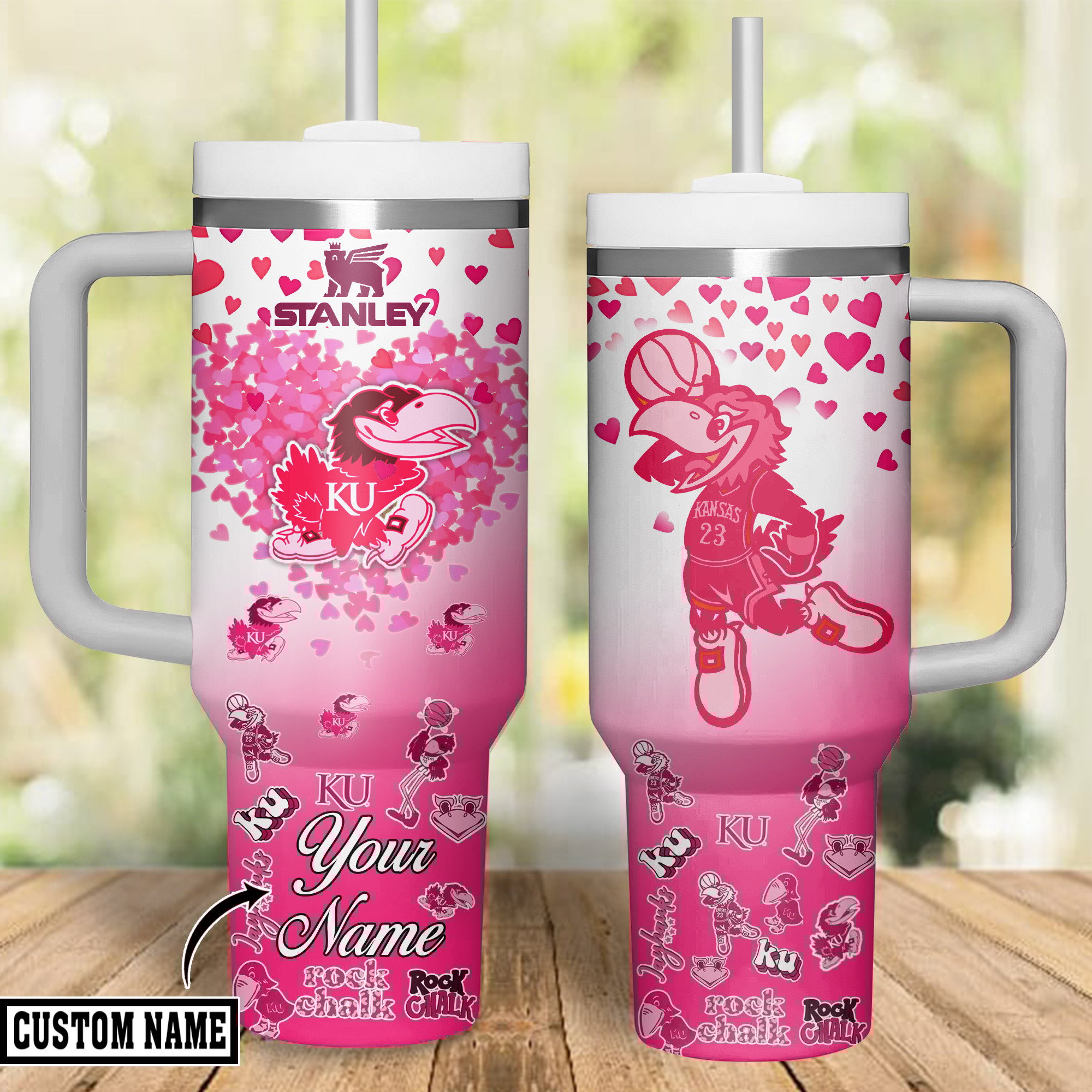 Kansas Jayhawks NCAA Sports Custom Stanley Cup 40 oz 30 oz Tumbler With HandleTVC2301314