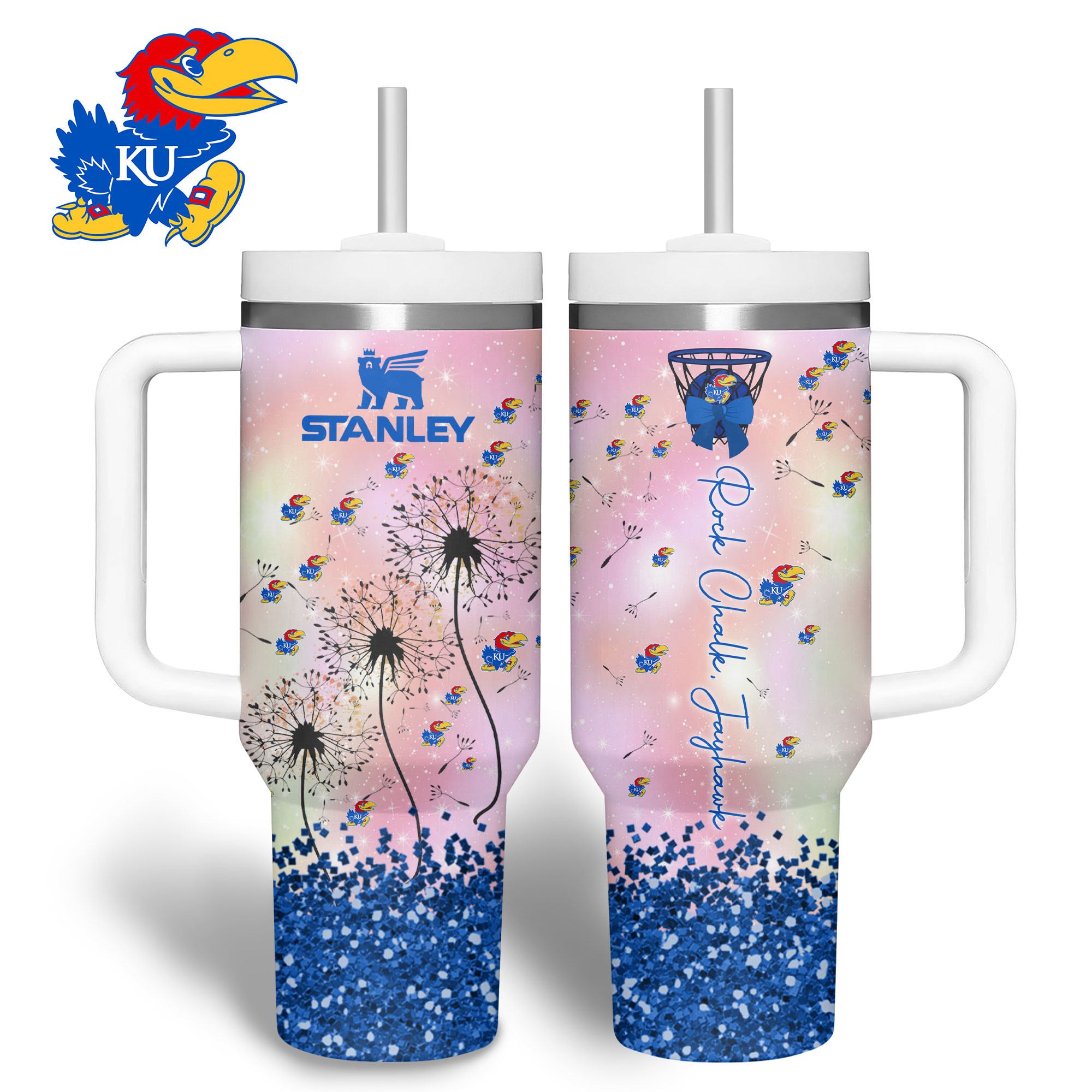 Kansas Jayhawks NCAA Sports Custom Stanley Cup 40 oz 30 oz Tumbler With HandleTVC2301342