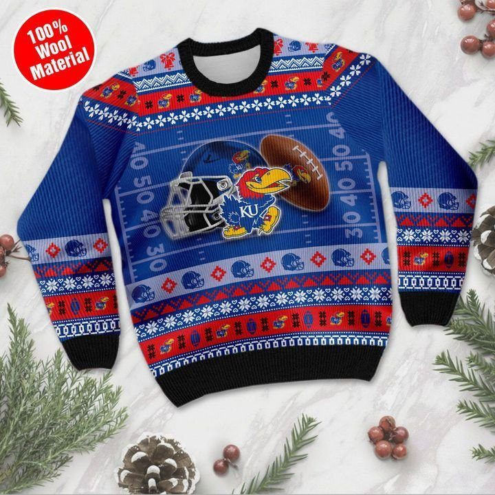Kansas Jayhawks Ugly Christmas Sweater Adult 3D Funny Matching for family