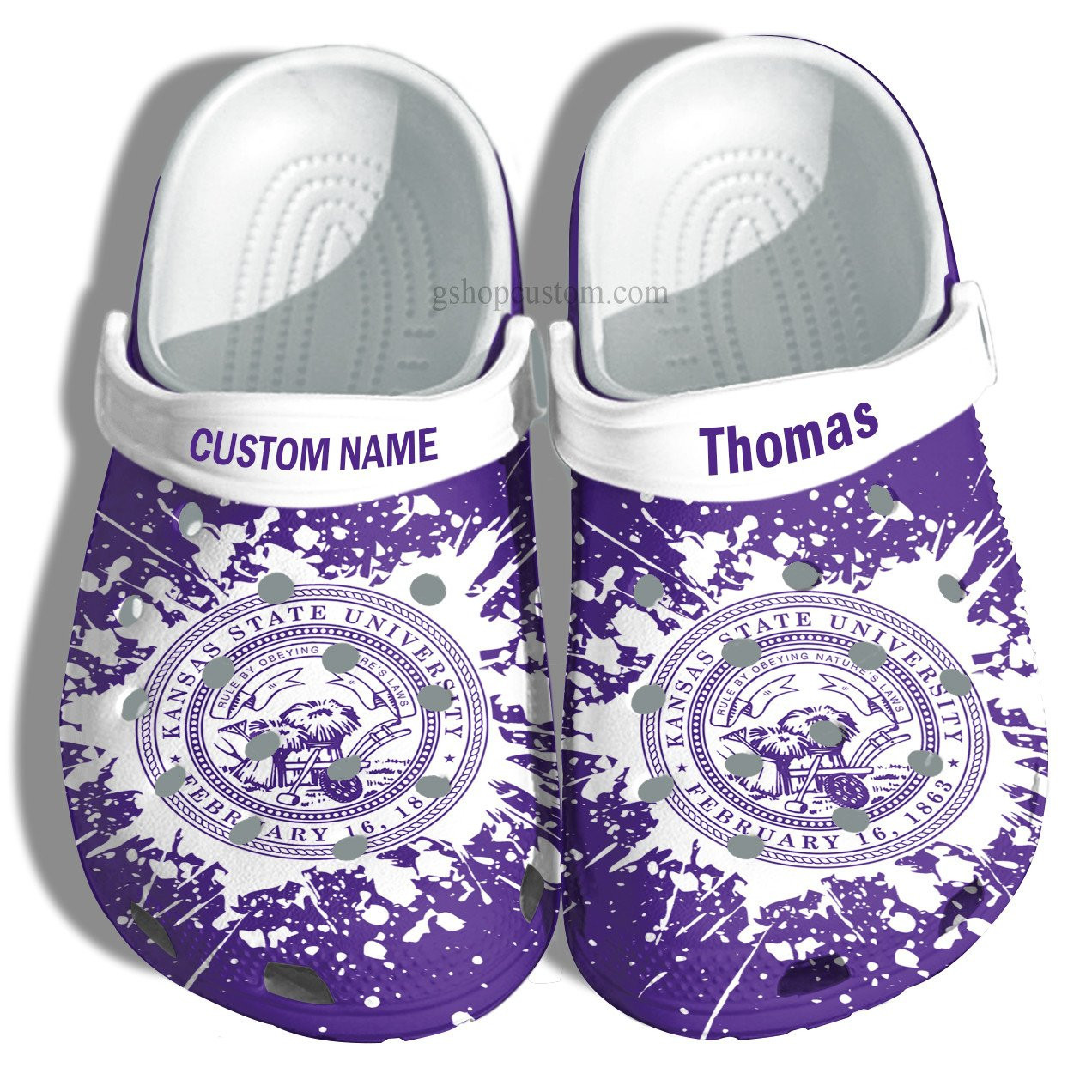 Kansas State University Graduation Gifts Croc Shoes Customize- Admission Gift Shoes