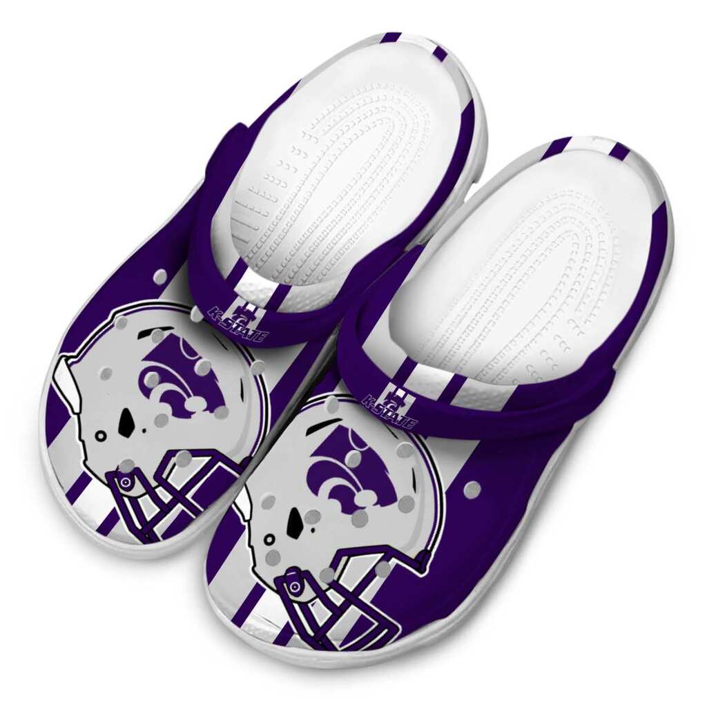 Kansas State Wildcats Helmet Stripes ClogTVC1801779 - Image 4