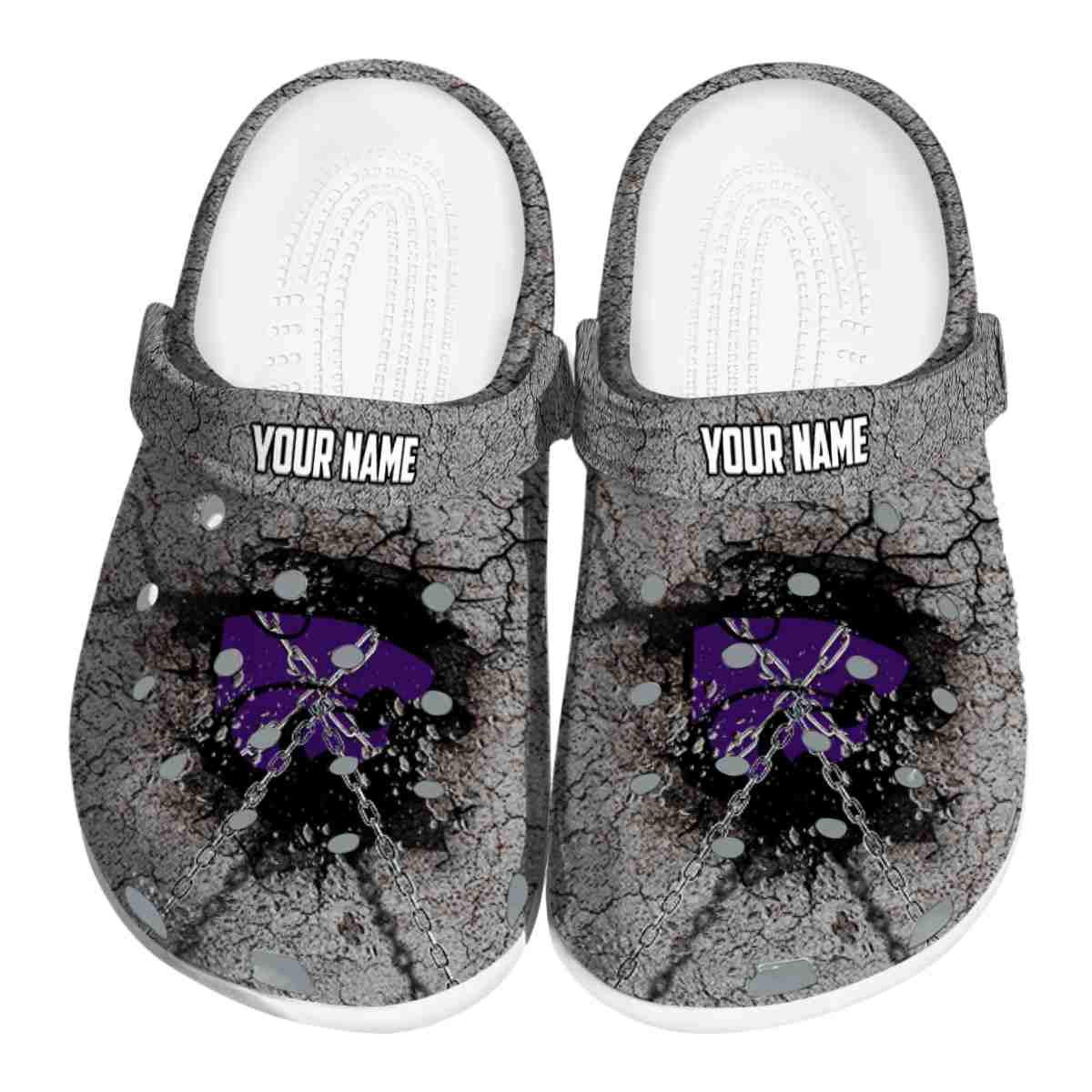 Kansas State Wildcats NCAA Sport Crocs Crocband Clogs Shoes Comfortable For Men Women and Kids