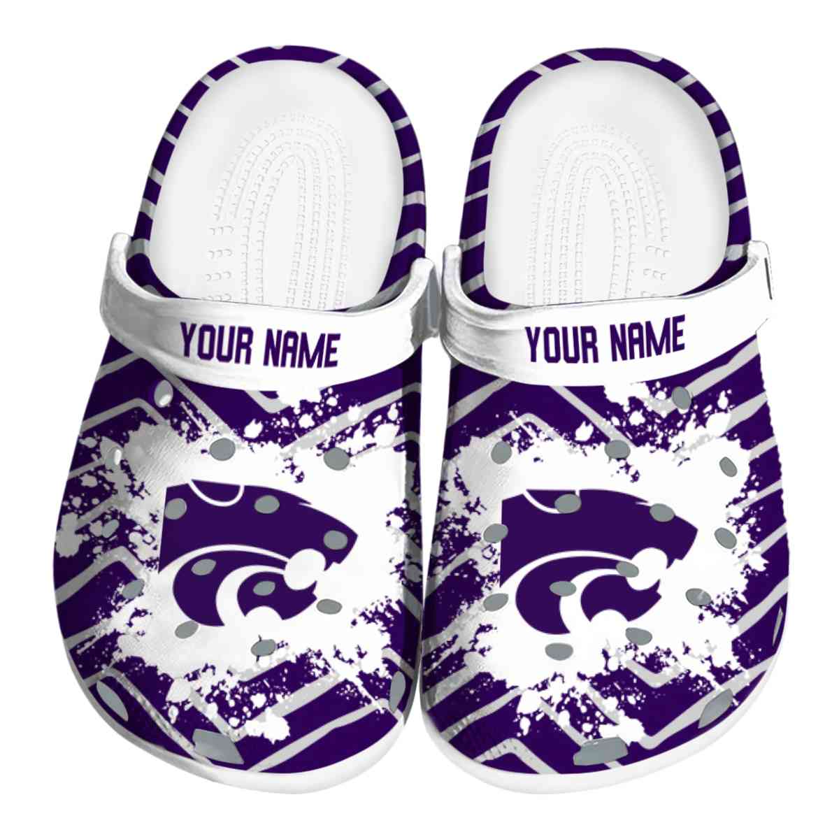 Kansas State Wildcats NCAA Sport Crocs Crocband Clogs Shoes Comfortable For Men Women and Kids