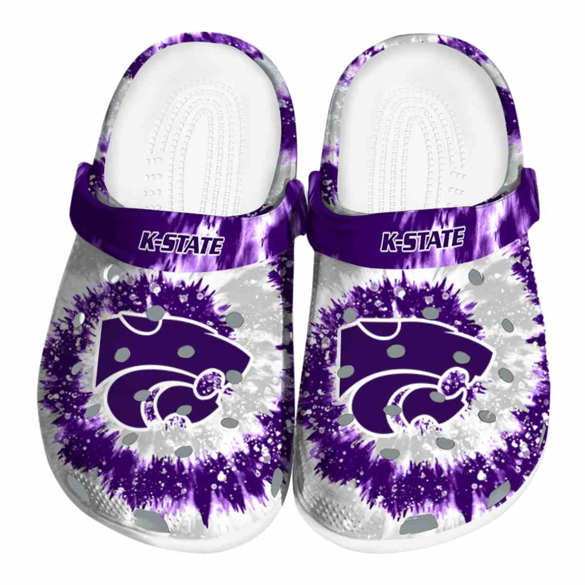 Kansas State Wildcats NCAA Sport Crocs Crocband Clogs Shoes Comfortable For Men Women and Kids