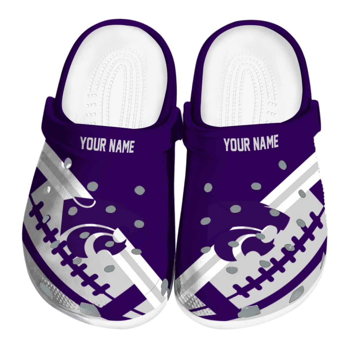 Kansas State Wildcats NCAA Sport Crocs Crocband Clogs Shoes Comfortable For Men Women and Kids